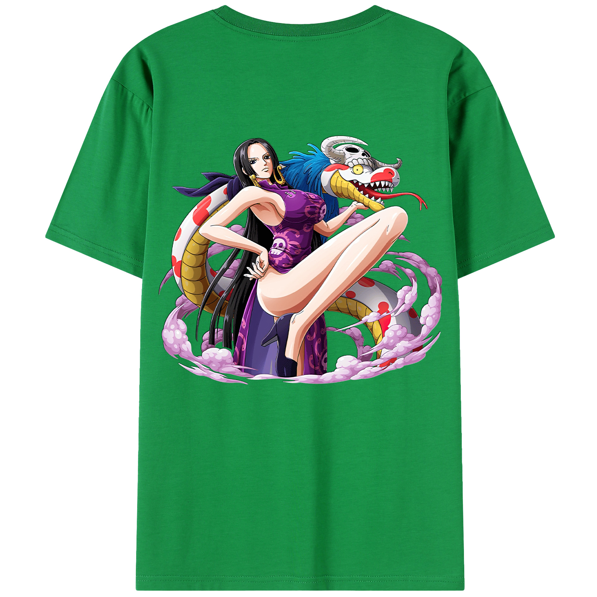 ワンピース ボア・ハンコック ONE PIECE Boa·Hancock 綿100％半袖Tシャツ（背面プリント）