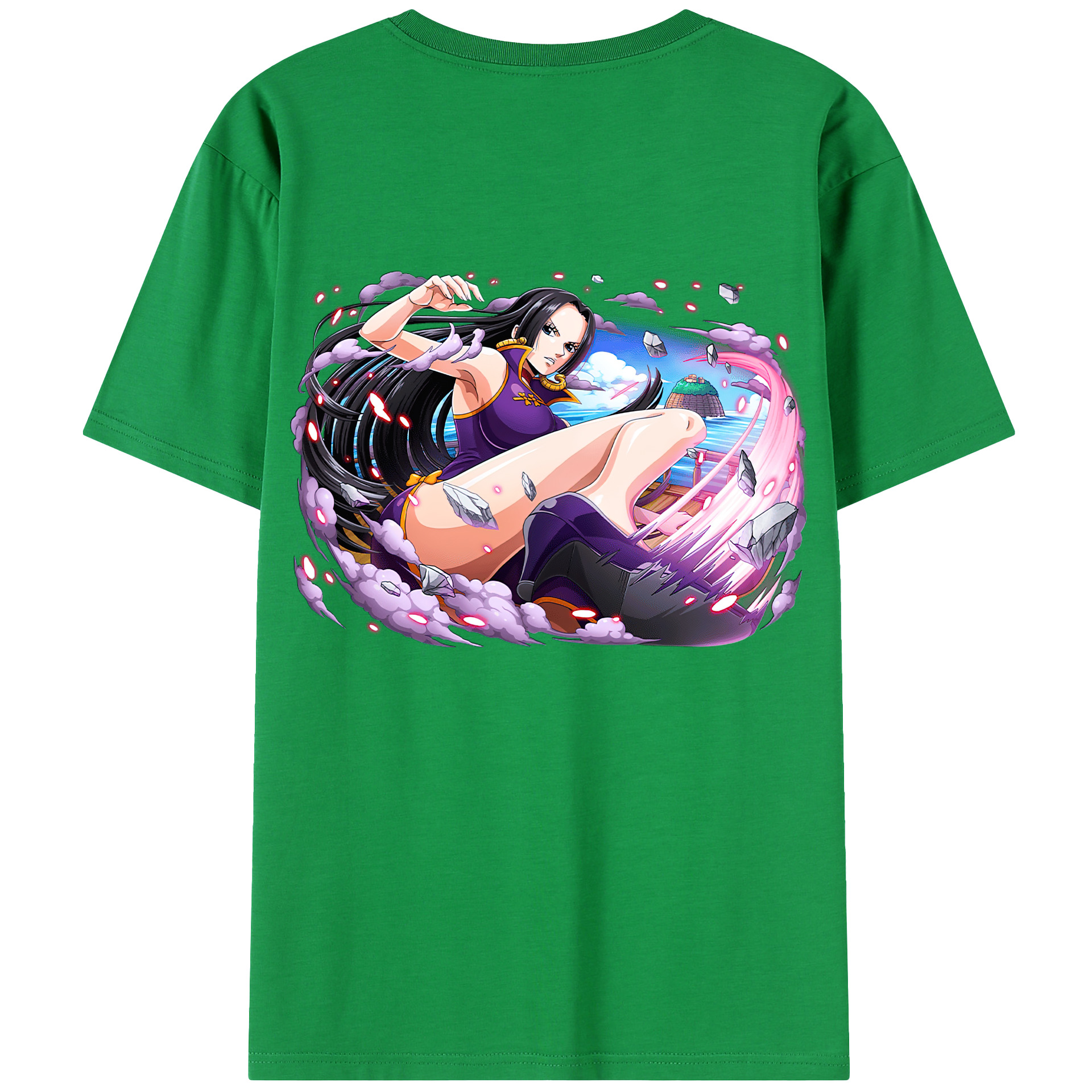 ワンピース ボア・ハンコック ONE PIECE Boa·Hancock 綿100％半袖Tシャツ（背面プリント）