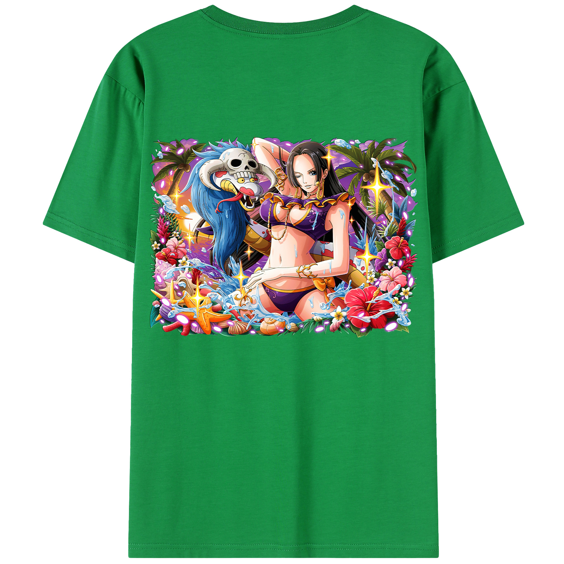 ワンピース ボア・ハンコック ONE PIECE Boa·Hancock 綿100％半袖Tシャツ（背面プリント）