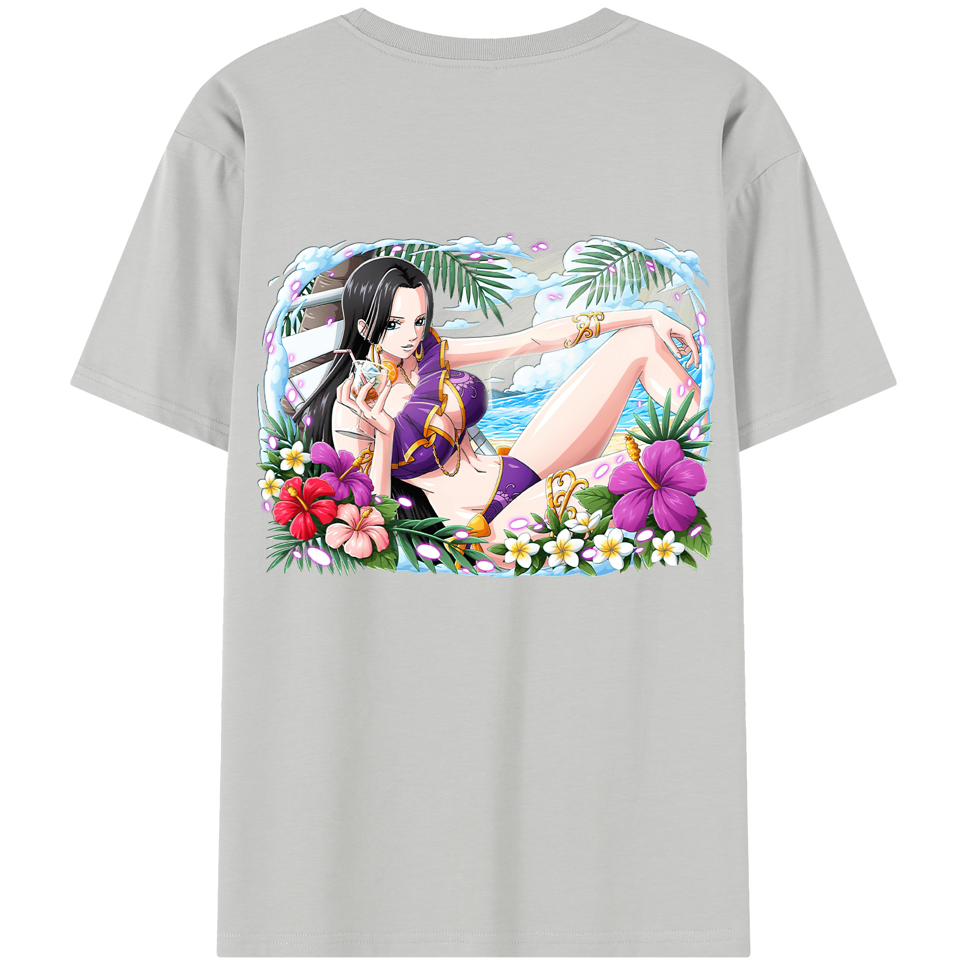 ワンピース ボア・ハンコック ONE PIECE Boa·Hancock 綿100％半袖Tシャツ（背面プリント）