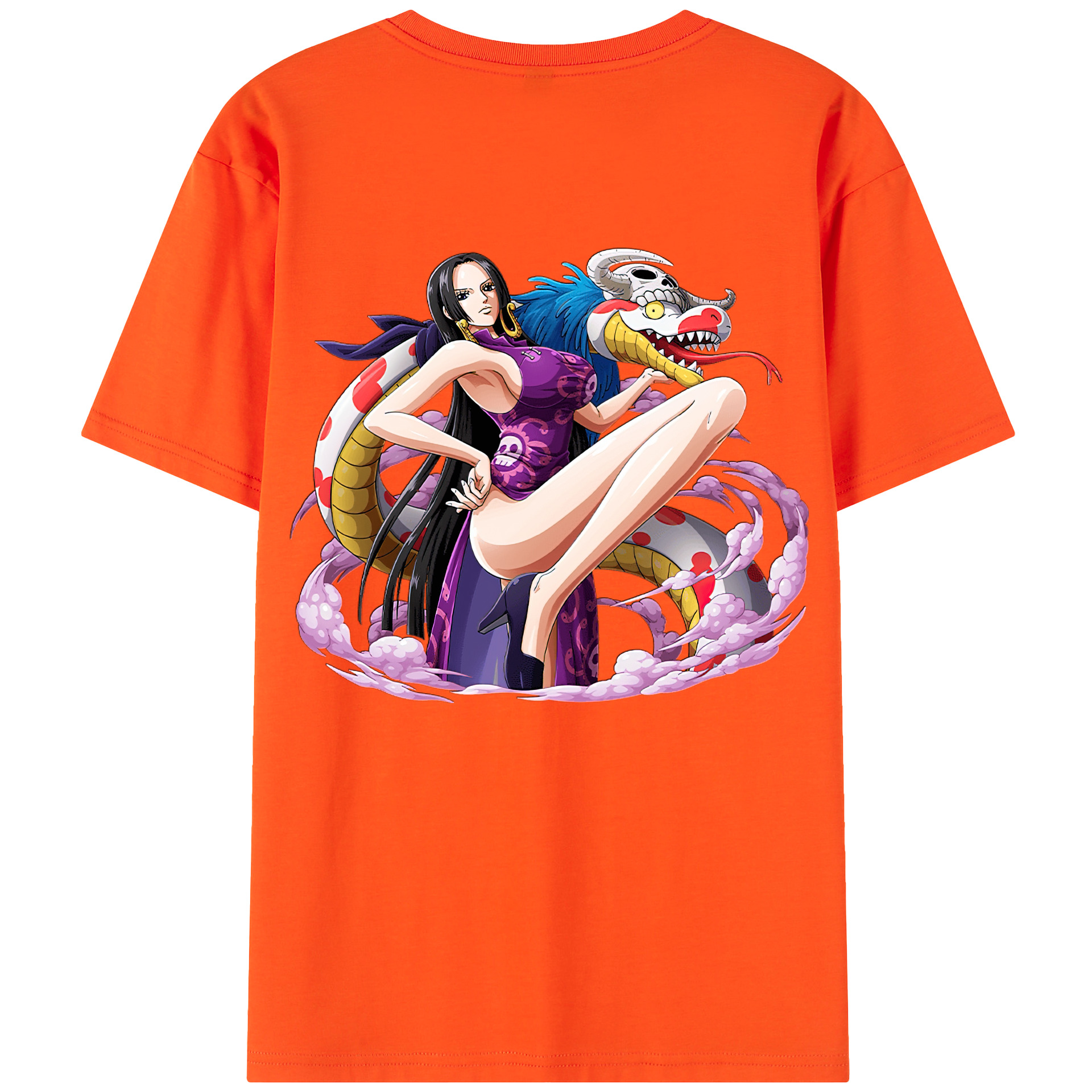 ワンピース ボア・ハンコック ONE PIECE Boa·Hancock 綿100％半袖Tシャツ（背面プリント）