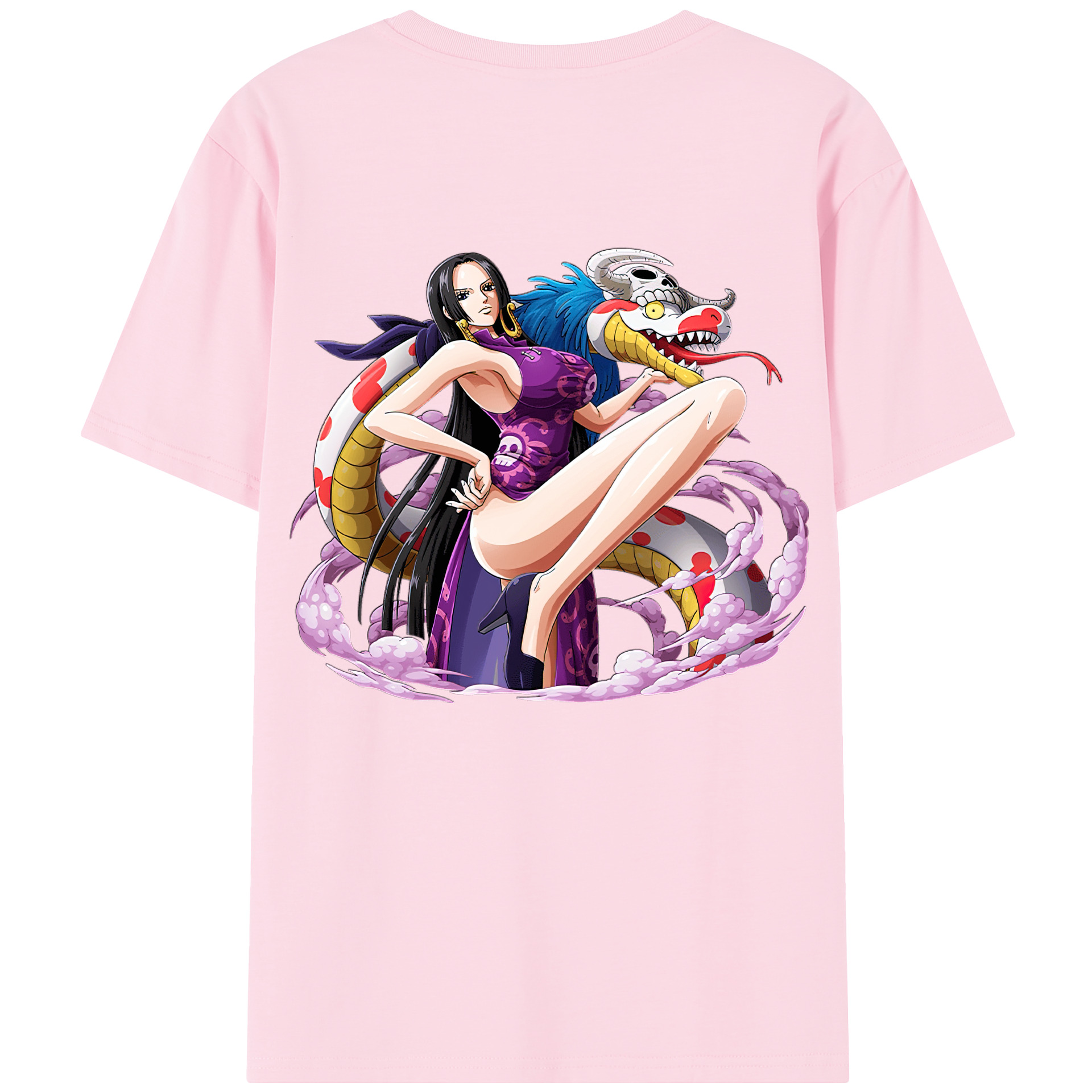 ワンピース ボア・ハンコック ONE PIECE Boa·Hancock 綿100％半袖Tシャツ（背面プリント）
