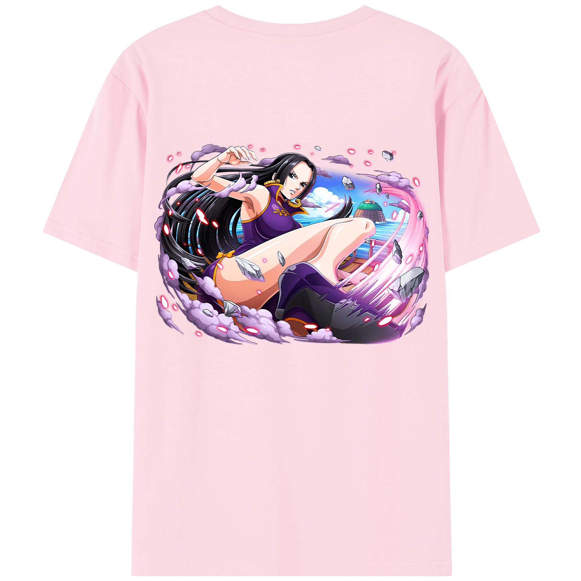 ワンピース ボア・ハンコック ONE PIECE Boa·Hancock 綿100％半袖Tシャツ（背面プリント）