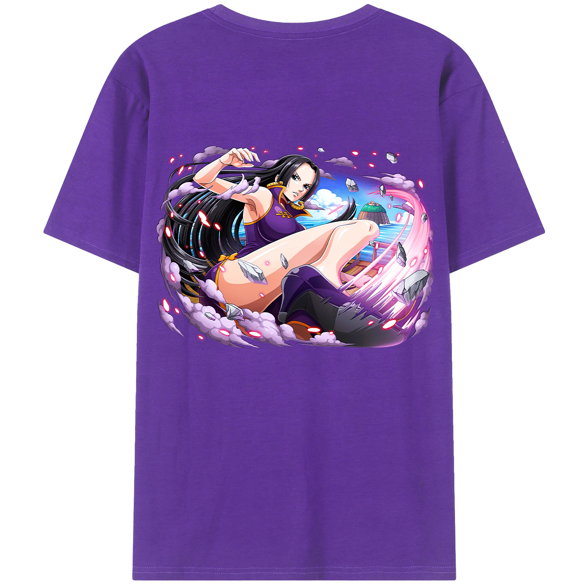 ワンピース ボア・ハンコック ONE PIECE Boa·Hancock 綿100％半袖Tシャツ（背面プリント）