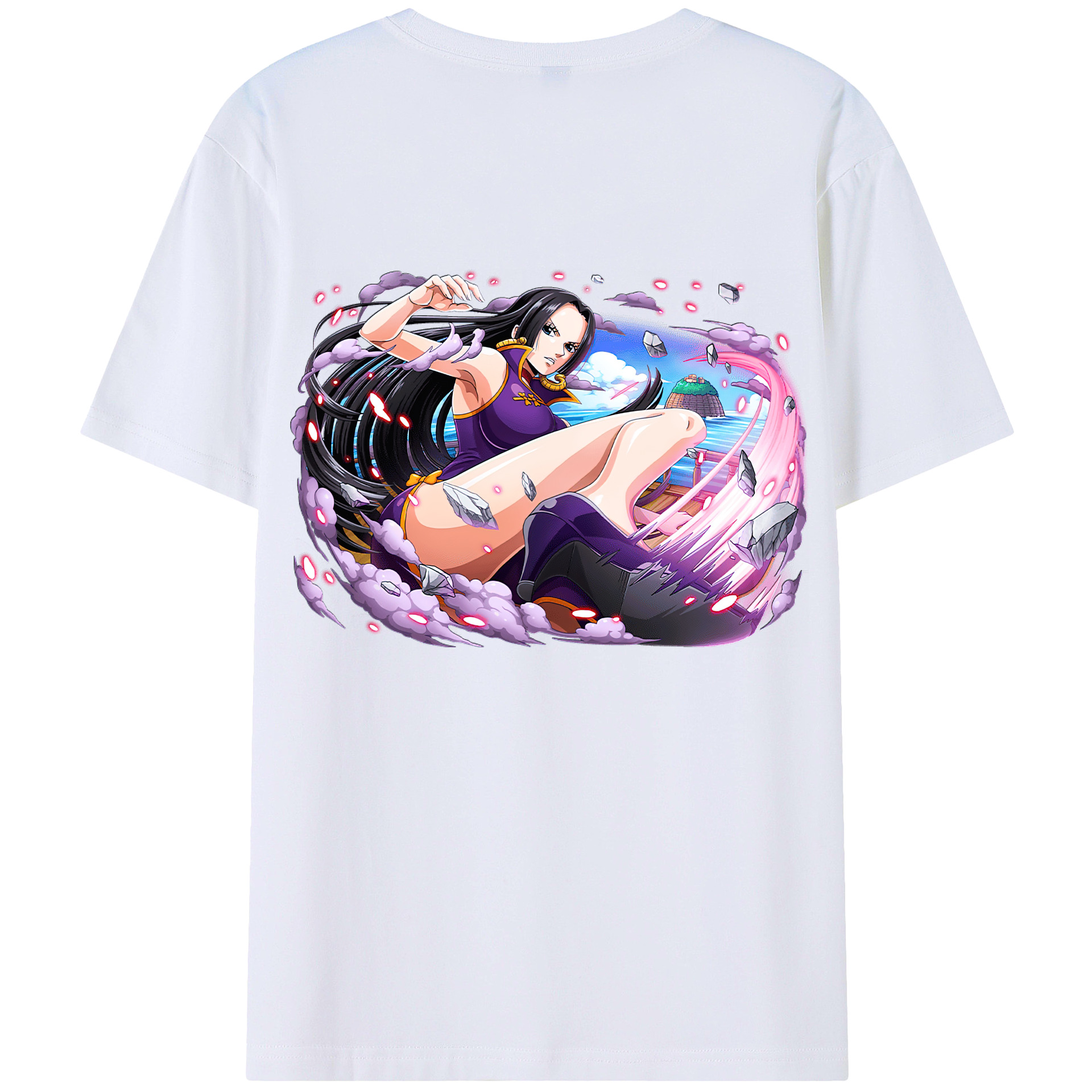 ワンピース ボア・ハンコック ONE PIECE Boa·Hancock 綿100％半袖Tシャツ（背面プリント）