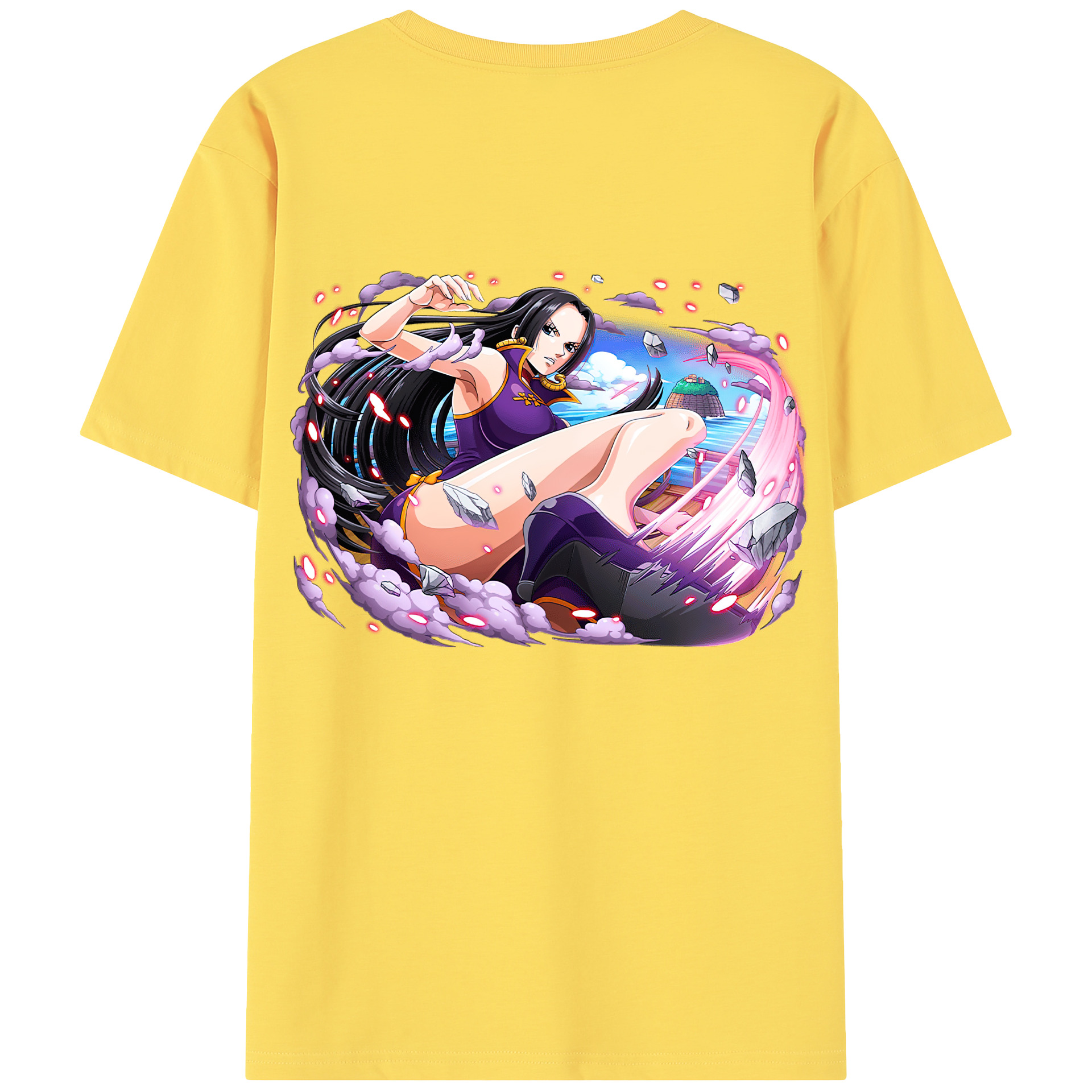 ワンピース ボア・ハンコック ONE PIECE Boa·Hancock 綿100％半袖Tシャツ（背面プリント）