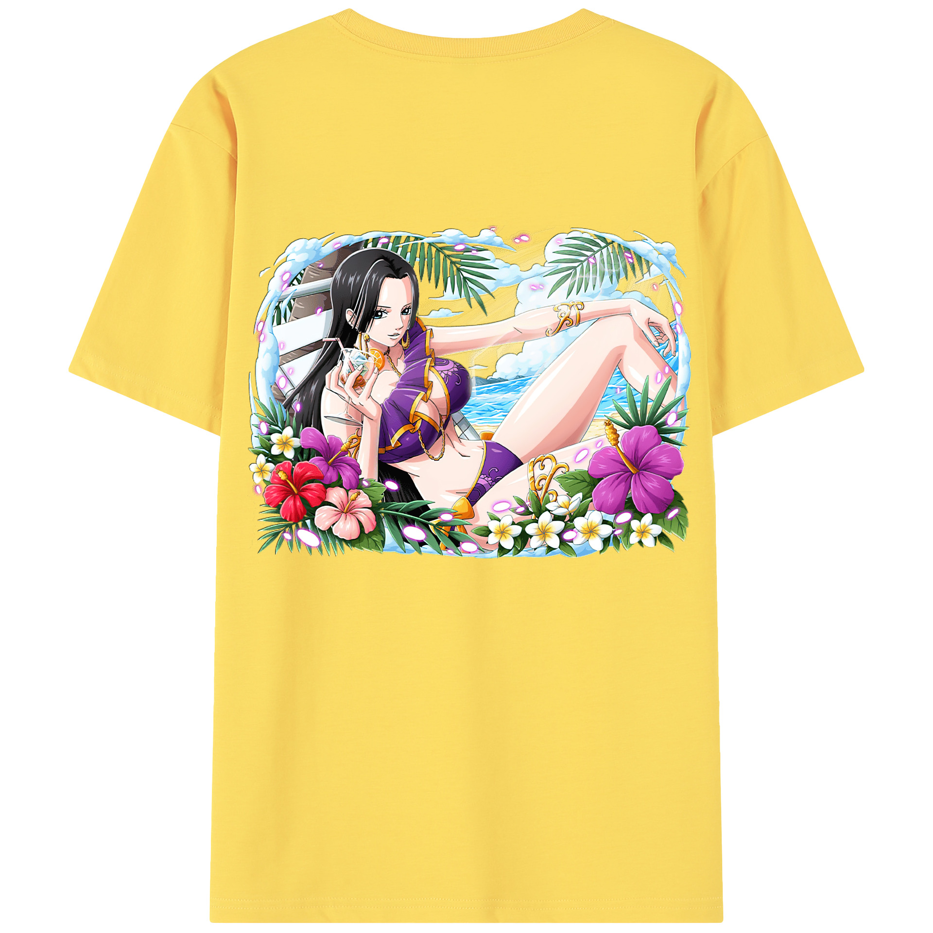 ワンピース ボア・ハンコック ONE PIECE Boa·Hancock 綿100％半袖Tシャツ（背面プリント）