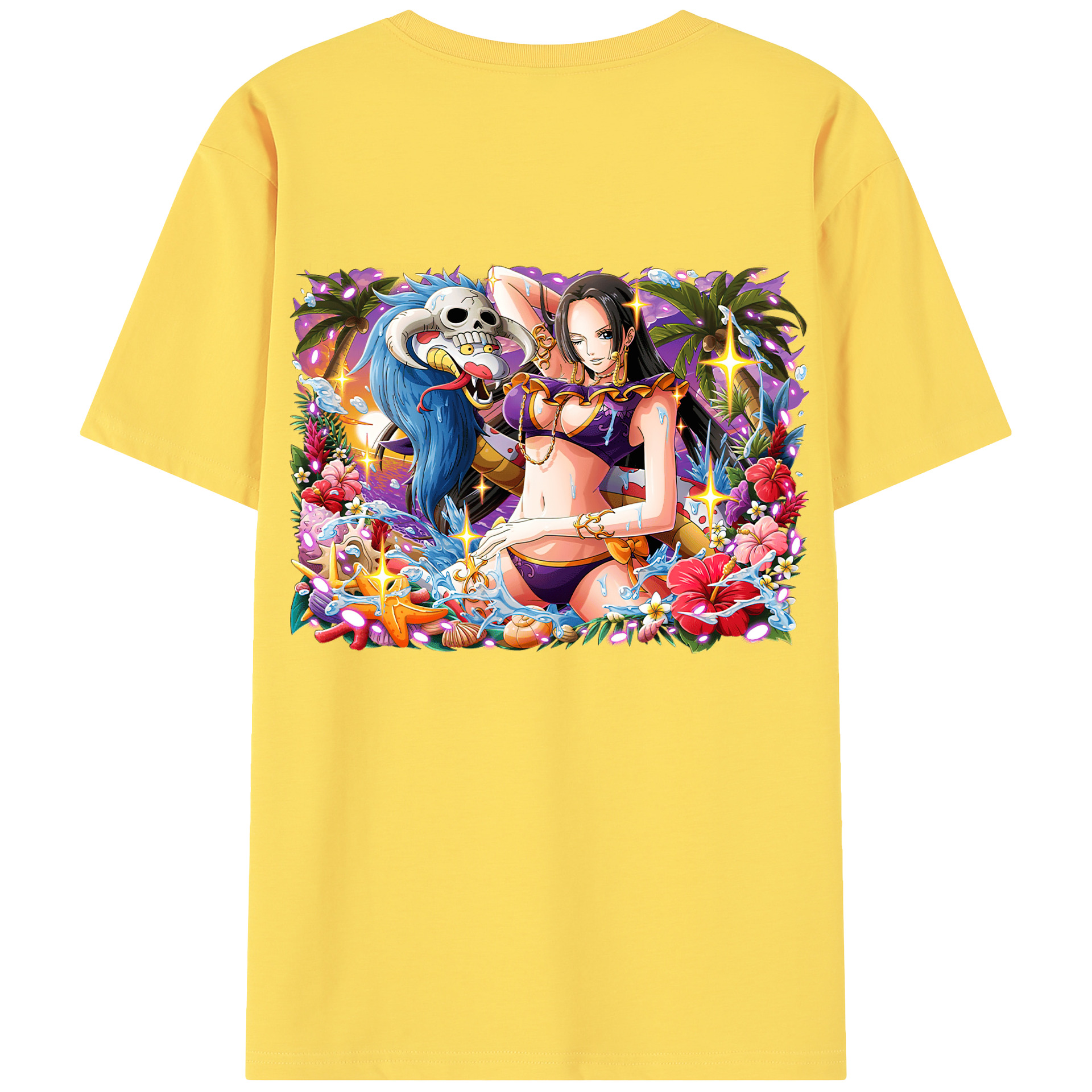 ワンピース ボア・ハンコック ONE PIECE Boa·Hancock 綿100％半袖Tシャツ（背面プリント）