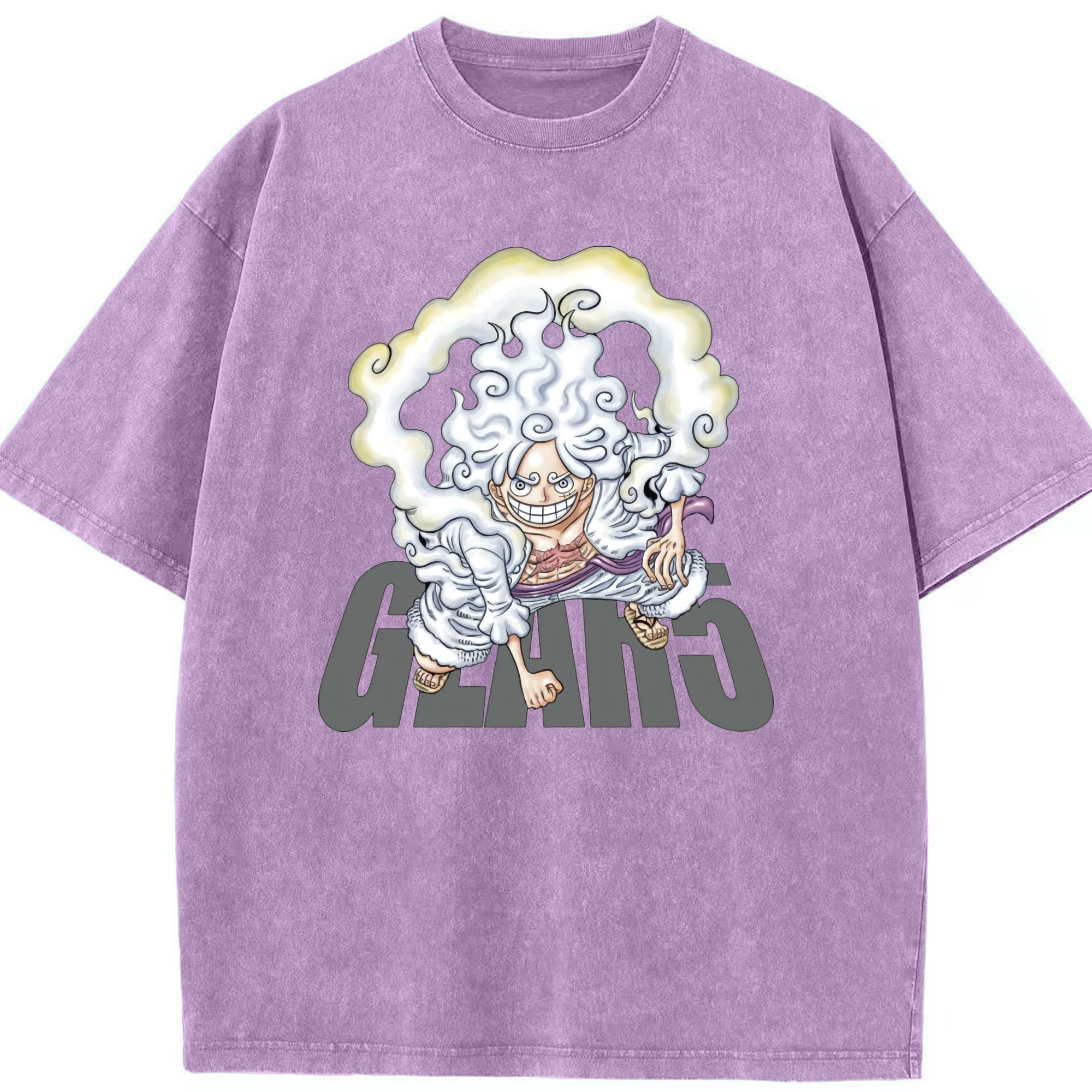 ワンピース モンキー・D・ルフィ ONE PIECE Monkey D. Luffy 綿100% ヴィンテージ風 半袖Tシャツ（フロントプリント）