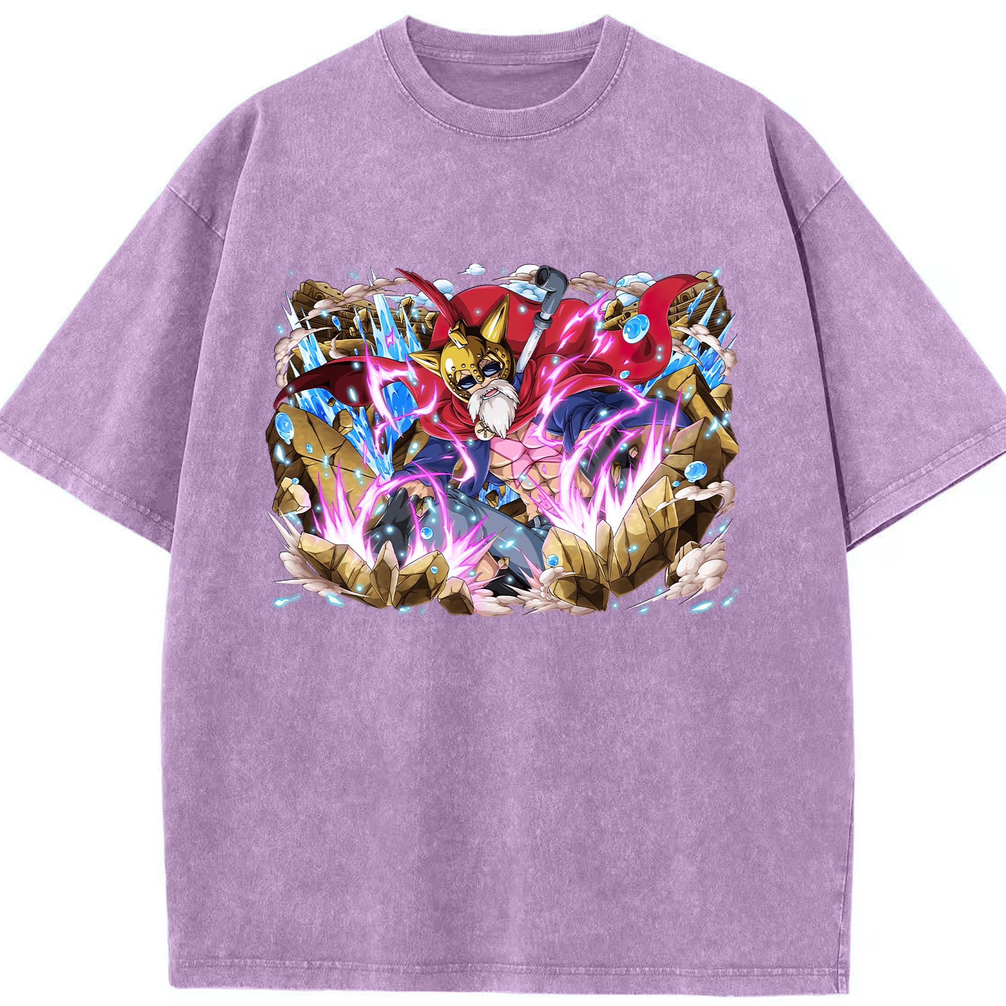 ワンピース モンキー・D・ルフィ ONE PIECE Monkey D. Luffy 綿100% ヴィンテージ風 半袖Tシャツ（フロントプリント）