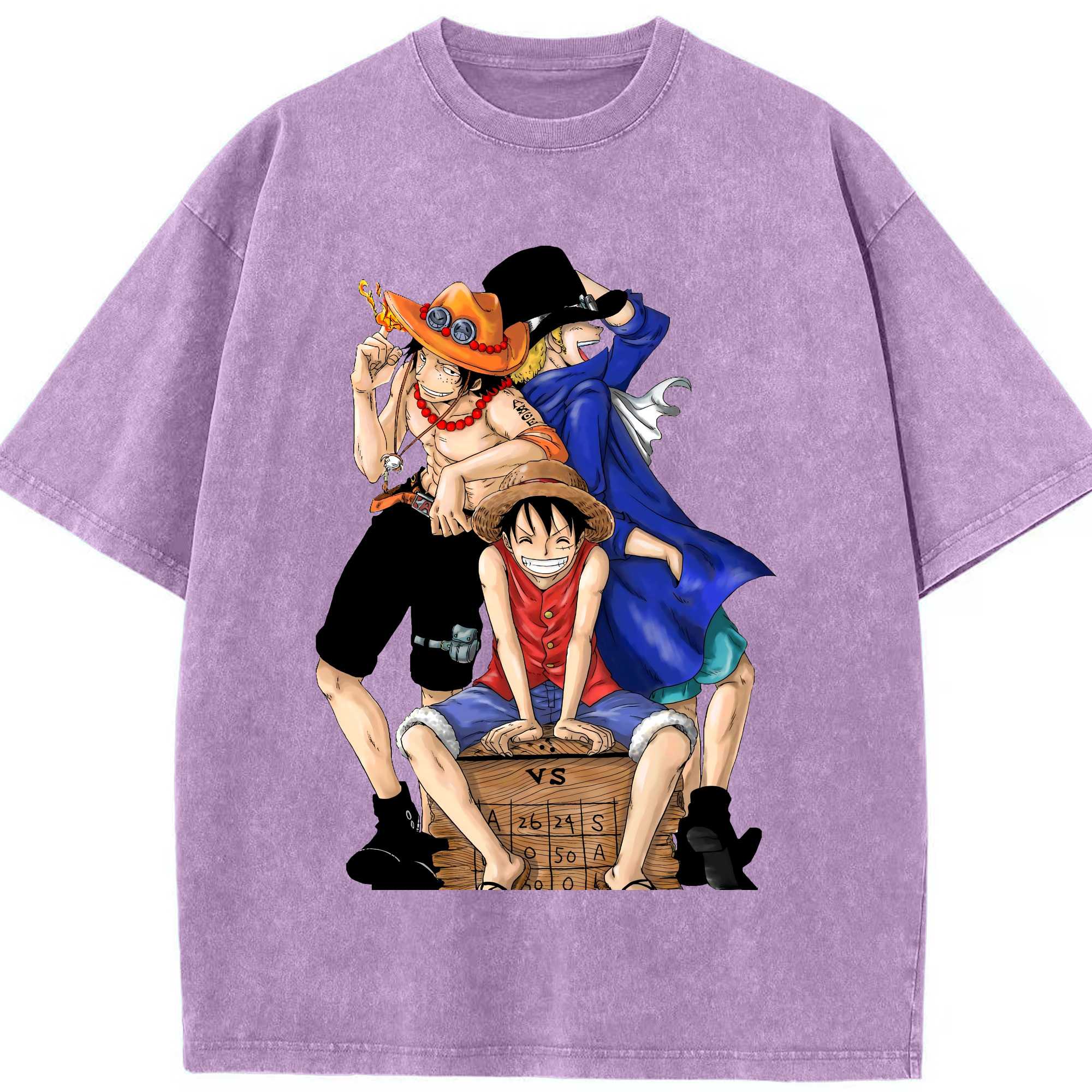 ワンピース モンキー・D・ルフィ ONE PIECE Monkey D. Luffy 綿100% ヴィンテージ風 半袖Tシャツ（フロントプリント）
