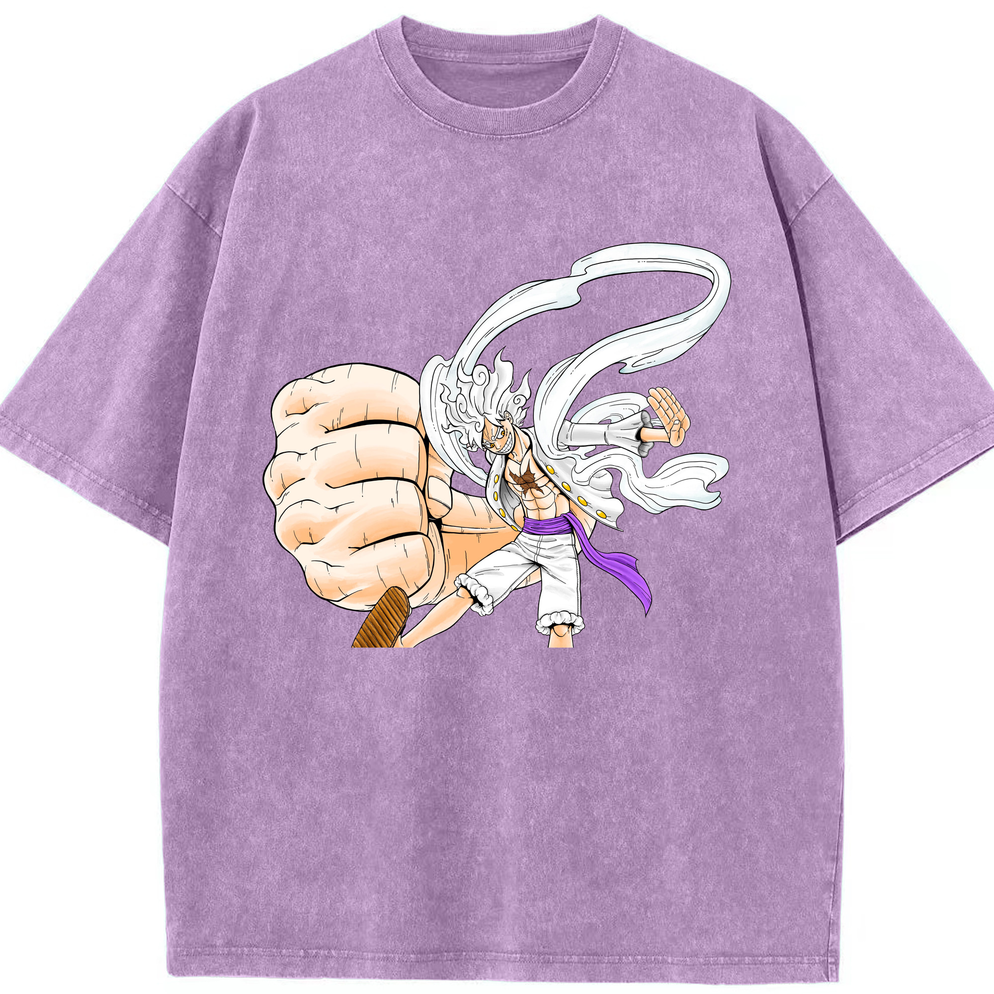 ワンピース モンキー・D・ルフィ ONE PIECE Monkey D. Luffy 綿100% ヴィンテージ風 半袖Tシャツ（フロントプリント）