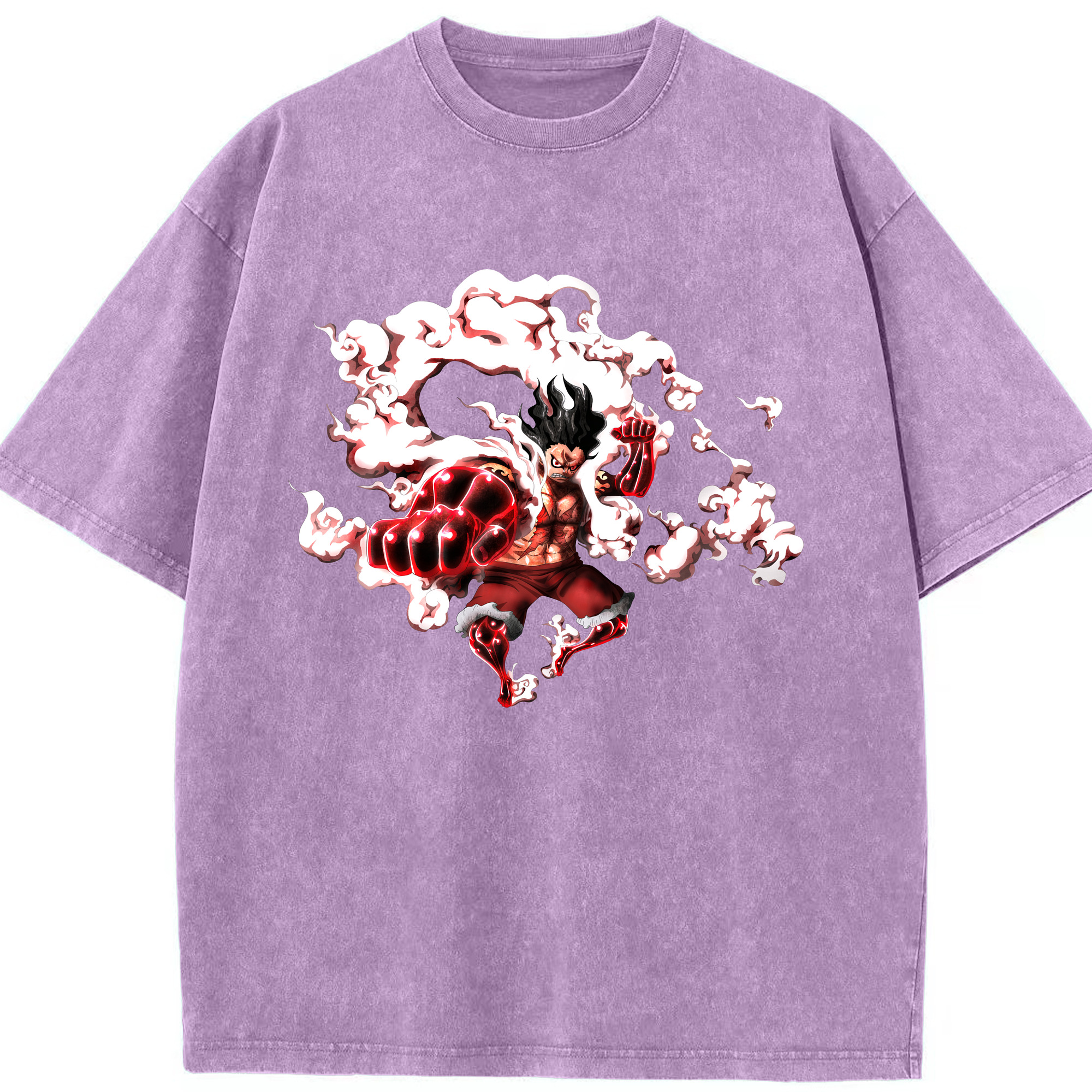 ワンピース モンキー・D・ルフィ ONE PIECE Monkey D. Luffy 綿100% ヴィンテージ風 半袖Tシャツ（フロントプリント）