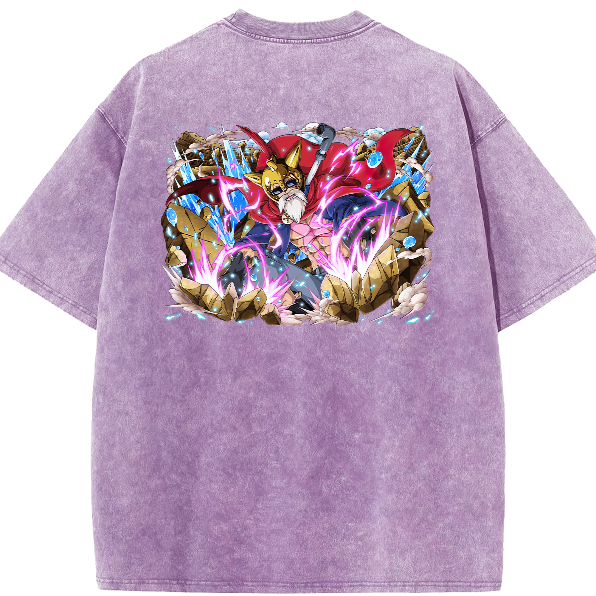 ワンピース モンキー・D・ルフィ ONE PIECE Monkey D. Luffy 綿100% ヴィンテージ風 半袖Tシャツ（背面プリント）