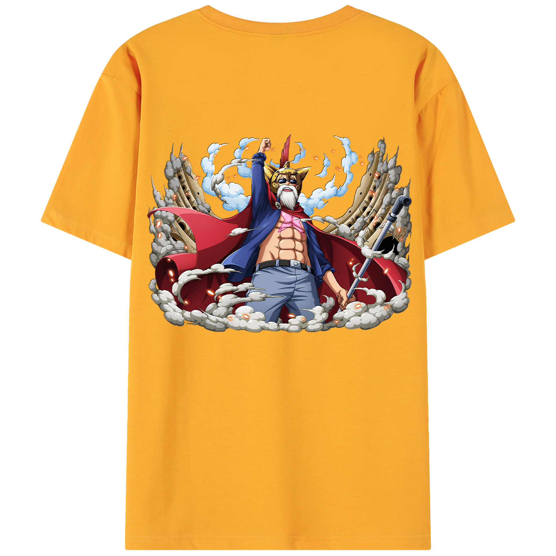 ワンピース モンキー・D・ルフィ ONE PIECE Monkey D. Luffy 綿100％ メンズ半袖Tシャツ（バックプリント） 通気性