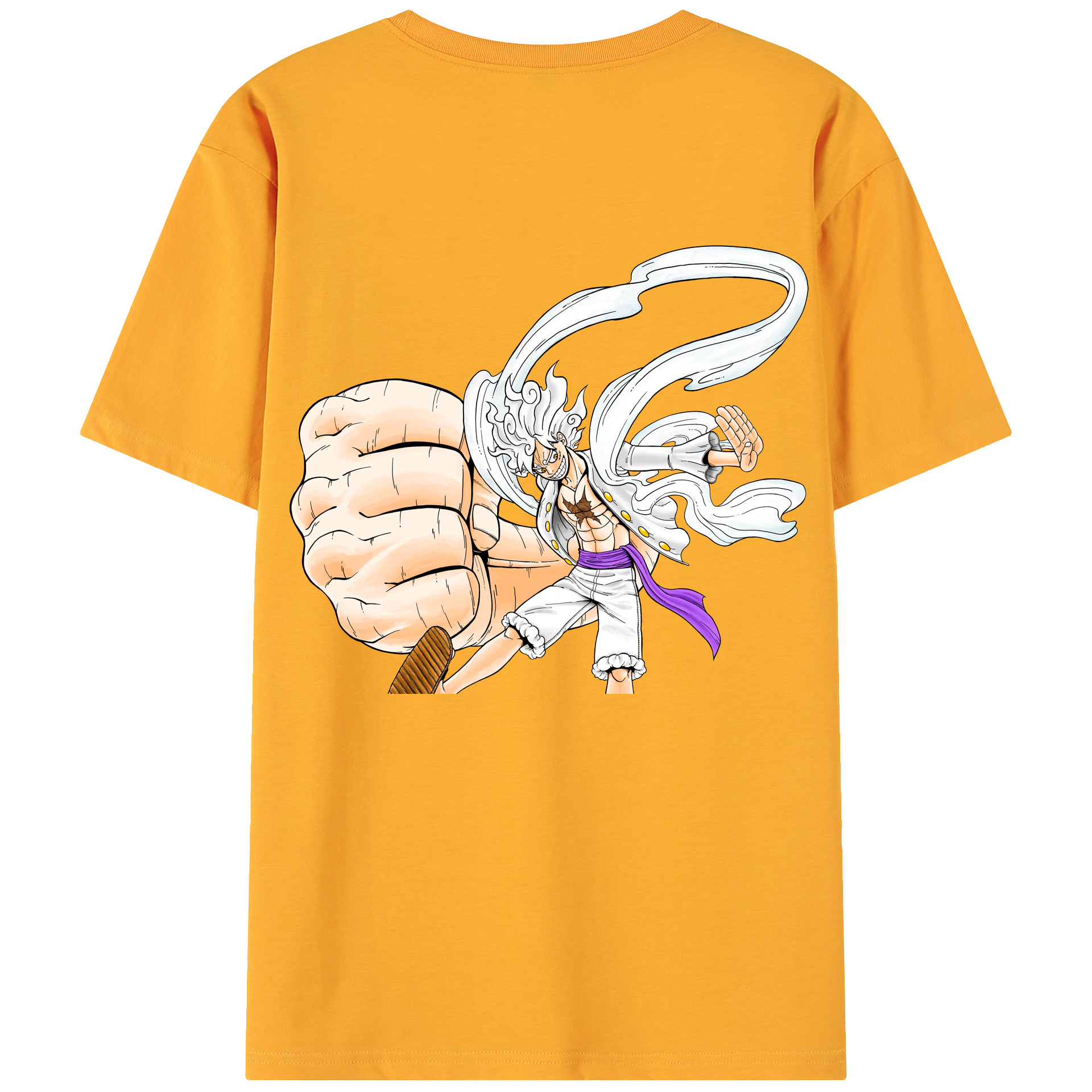 ワンピース モンキー・D・ルフィ ONE PIECE Monkey D. Luffy 綿100％ メンズ半袖Tシャツ（バックプリント） 通気性