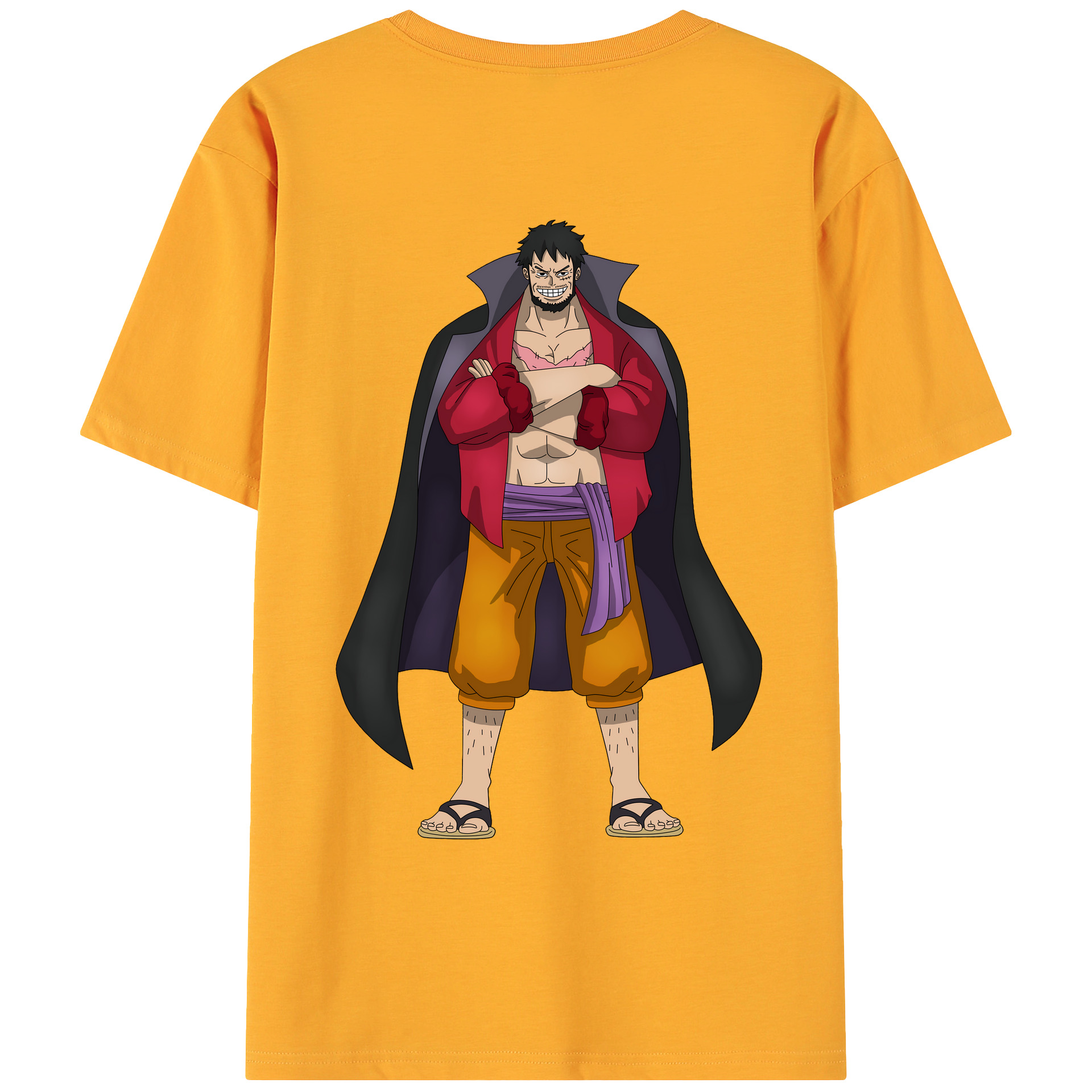ワンピース モンキー・D・ルフィ ONE PIECE Monkey D. Luffy 綿100％ メンズ半袖Tシャツ（バックプリント） 通気性
