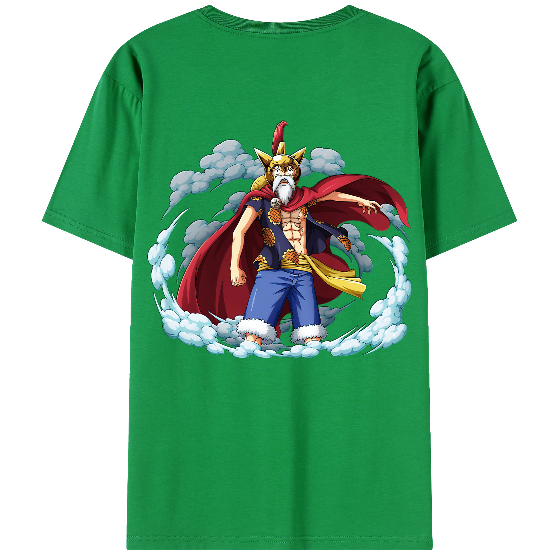 （画像用） ワンピース モンキー・D・ルフィ ONE PIECE Monkey D. Luffy 綿100％ メンズ半袖Tシャツ（バックプリント） 通気性