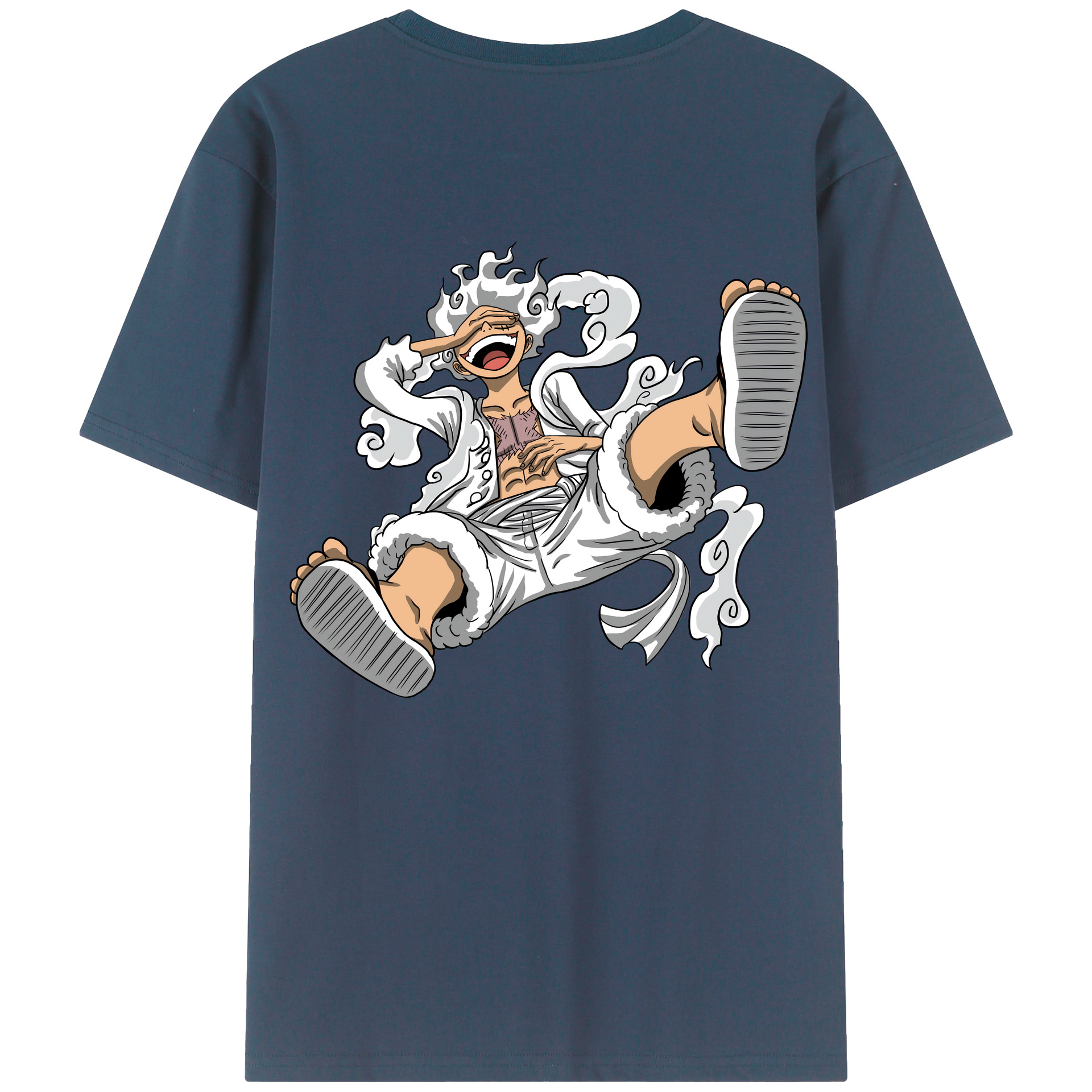 ワンピース モンキー・D・ルフィ ONE PIECE Monkey D. Luffy 綿100％ メンズ半袖Tシャツ（バックプリント） 通気性