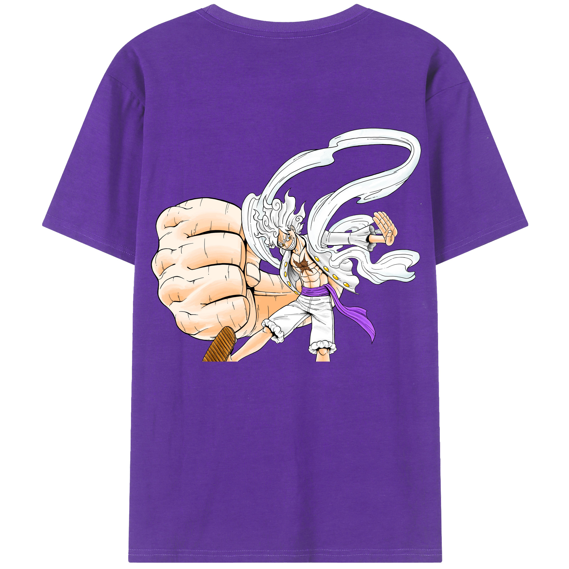 ワンピース モンキー・D・ルフィ ONE PIECE Monkey D. Luffy 綿100％ メンズ半袖Tシャツ（バックプリント） 通気性
