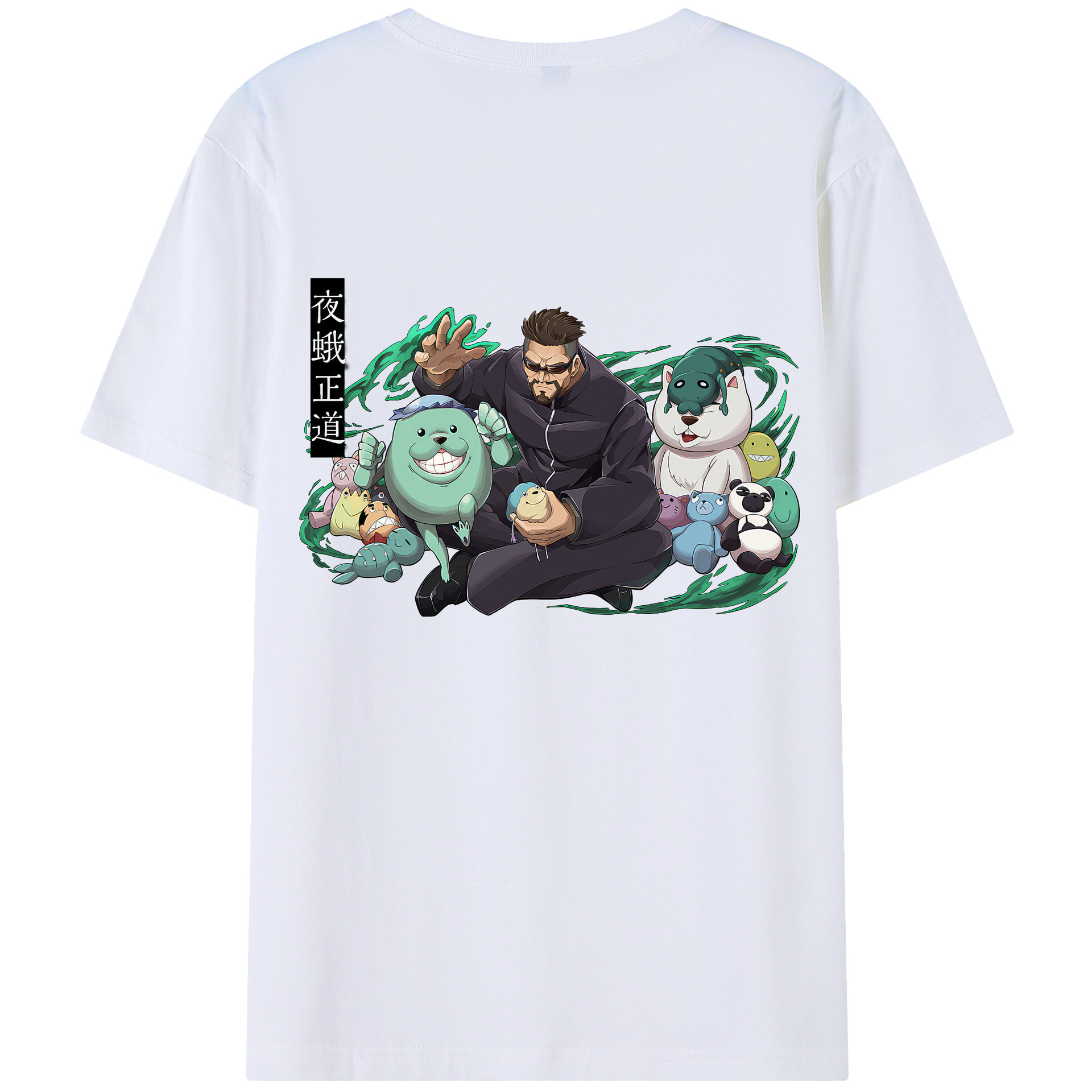 （画像用） ワンピース モンキー・D・ルフィ ONE PIECE Monkey D. Luffy 綿100％ メンズ半袖Tシャツ（バックプリント） 通気性