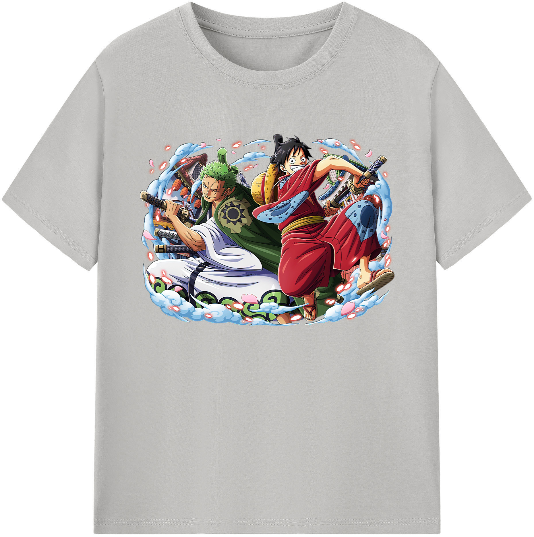 ワンピース モンキー・D・ルフィ ONE PIECE Monkey D. Luffy 綿100％ メンズ半袖Tシャツ｜肌触りやわらか＆通気性