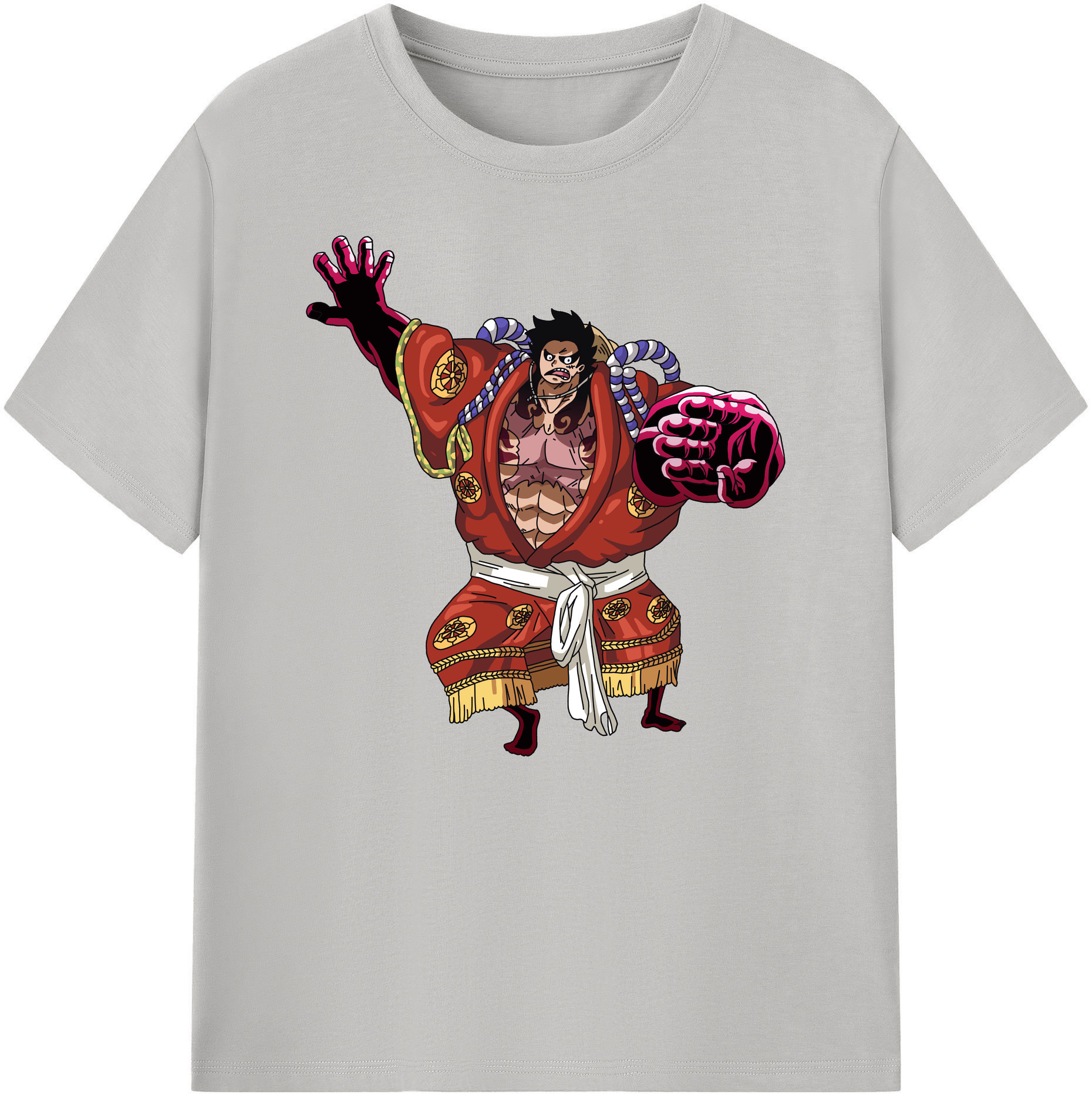 ワンピース モンキー・D・ルフィ ONE PIECE Monkey D. Luffy 綿100％ メンズ半袖Tシャツ｜肌触りやわらか＆通気性