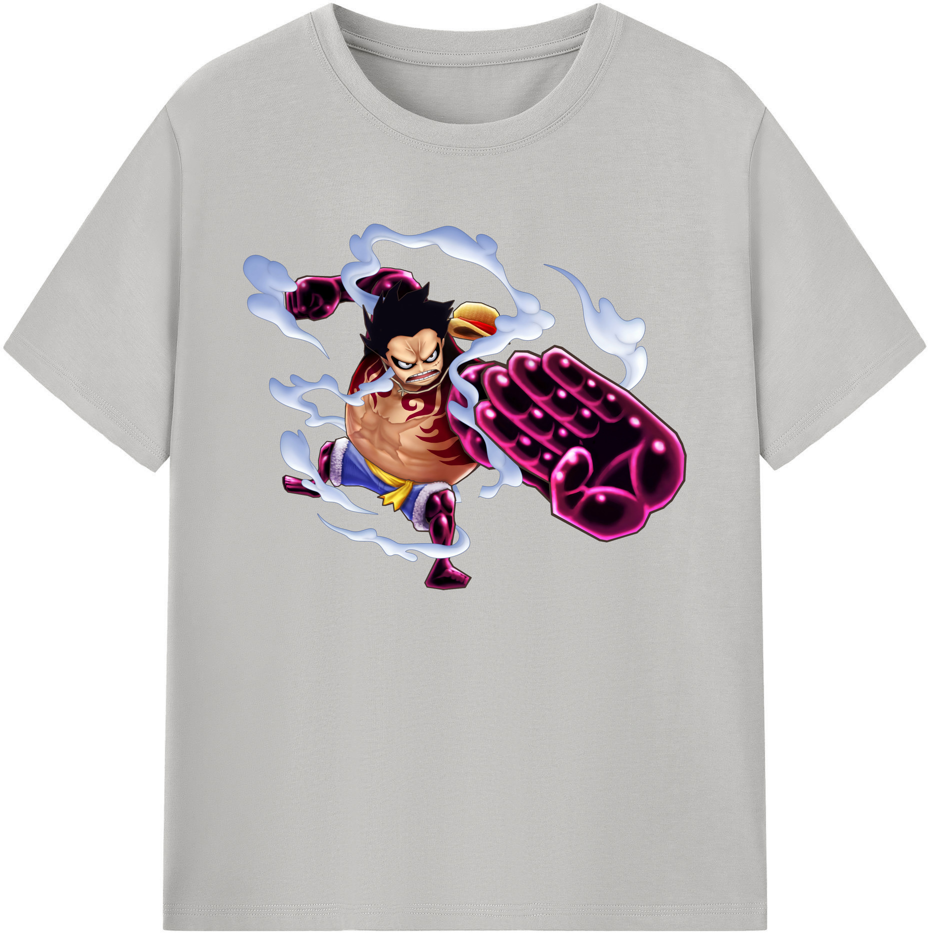 ワンピース モンキー・D・ルフィ ONE PIECE Monkey D. Luffy 綿100％ メンズ半袖Tシャツ｜肌触りやわらか＆通気性