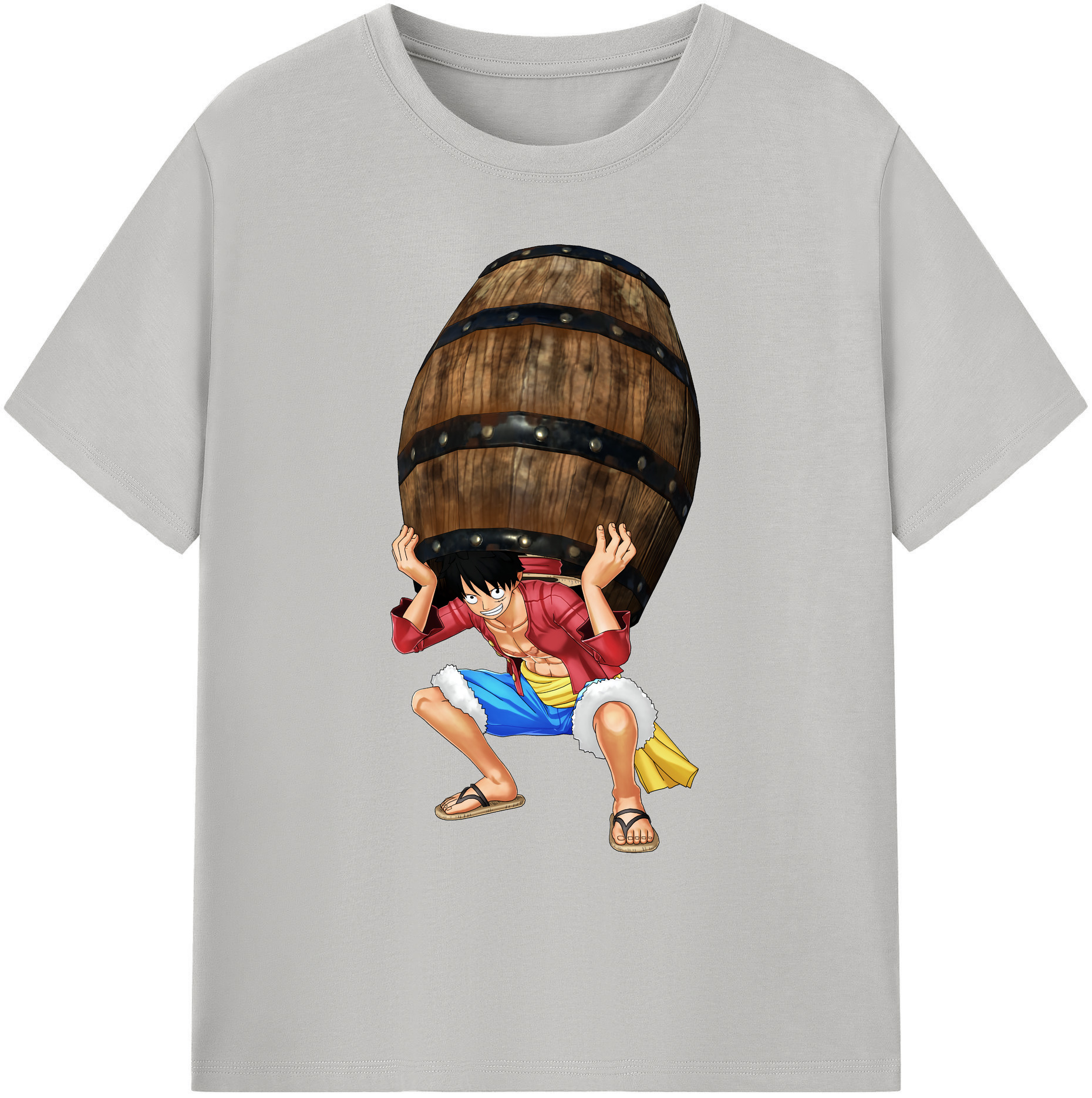 ワンピース モンキー・D・ルフィ ONE PIECE Monkey D. Luffy 綿100％ メンズ半袖Tシャツ｜肌触りやわらか＆通気性
