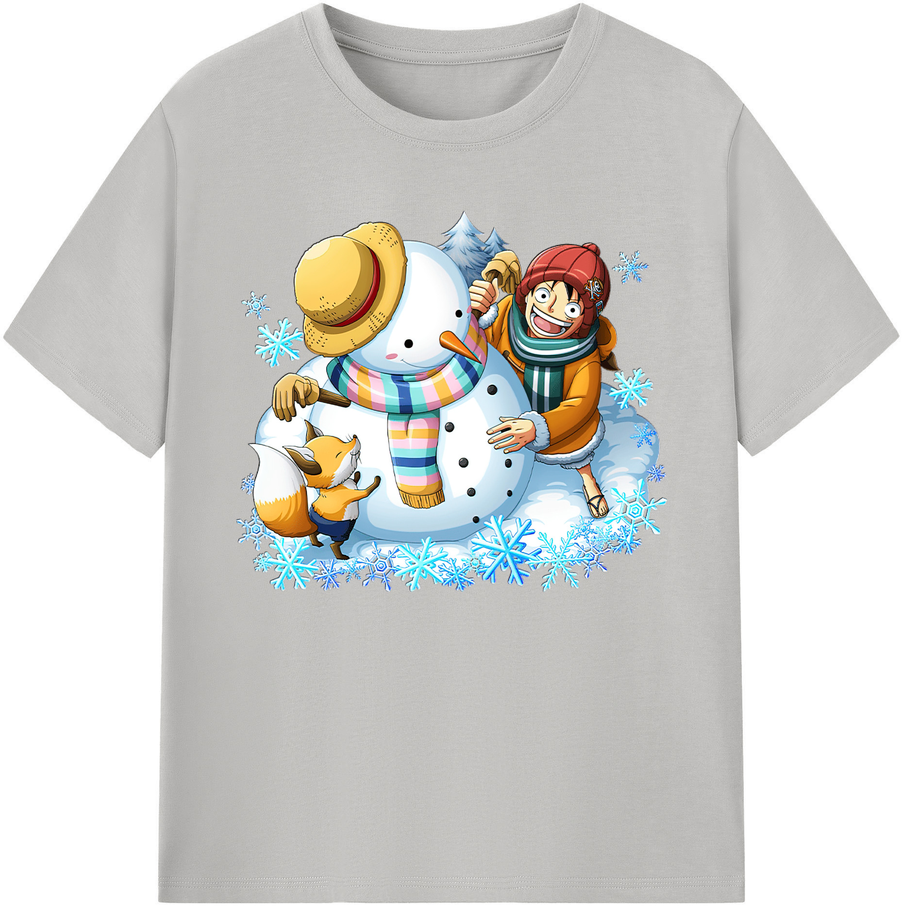 ワンピース モンキー・D・ルフィ ONE PIECE Monkey D. Luffy 綿100％ メンズ半袖Tシャツ｜肌触りやわらか＆通気性