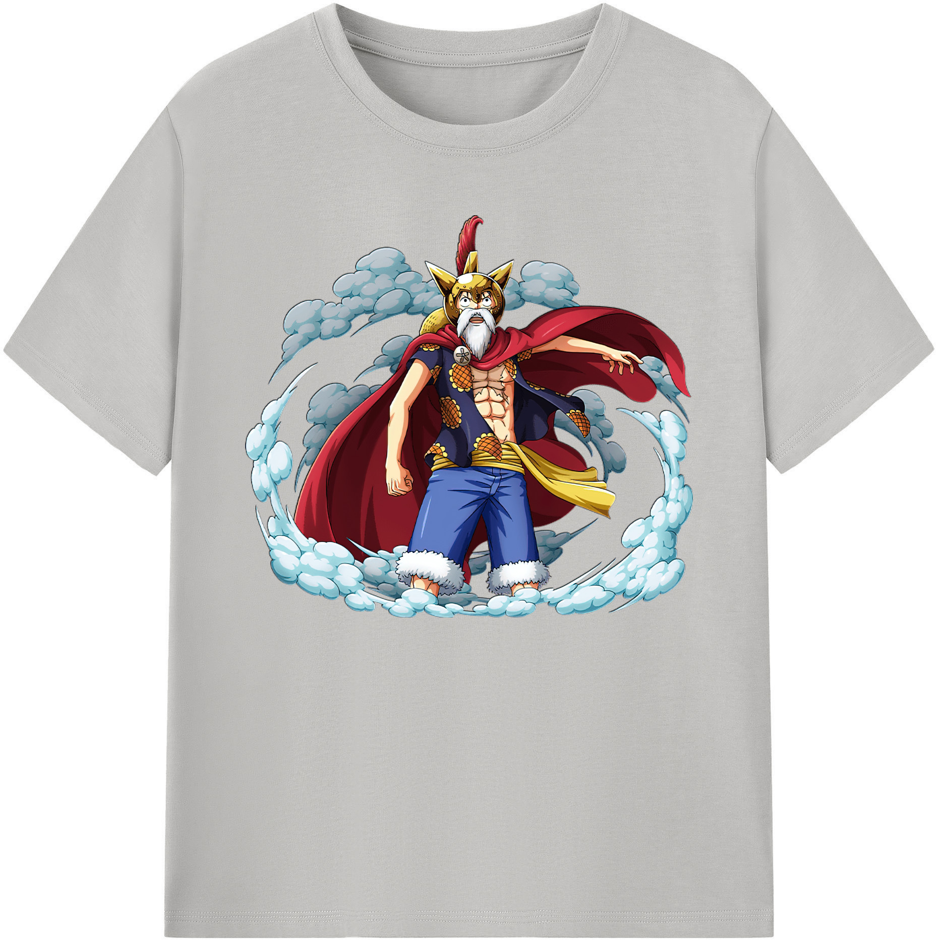 ワンピース モンキー・D・ルフィ ONE PIECE Monkey D. Luffy 綿100％ メンズ半袖Tシャツ｜肌触りやわらか＆通気性
