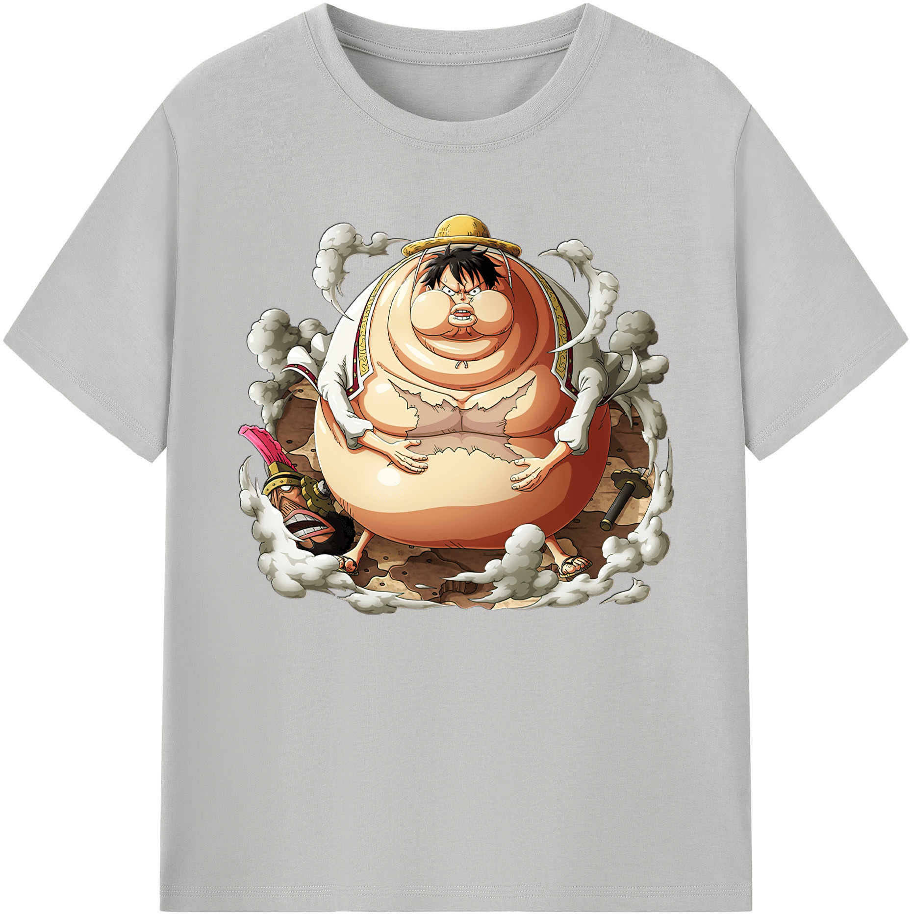 ワンピース モンキー・D・ルフィ ONE PIECE Monkey D. Luffy 綿100％ メンズ半袖Tシャツ｜肌触りやわらか＆通気性