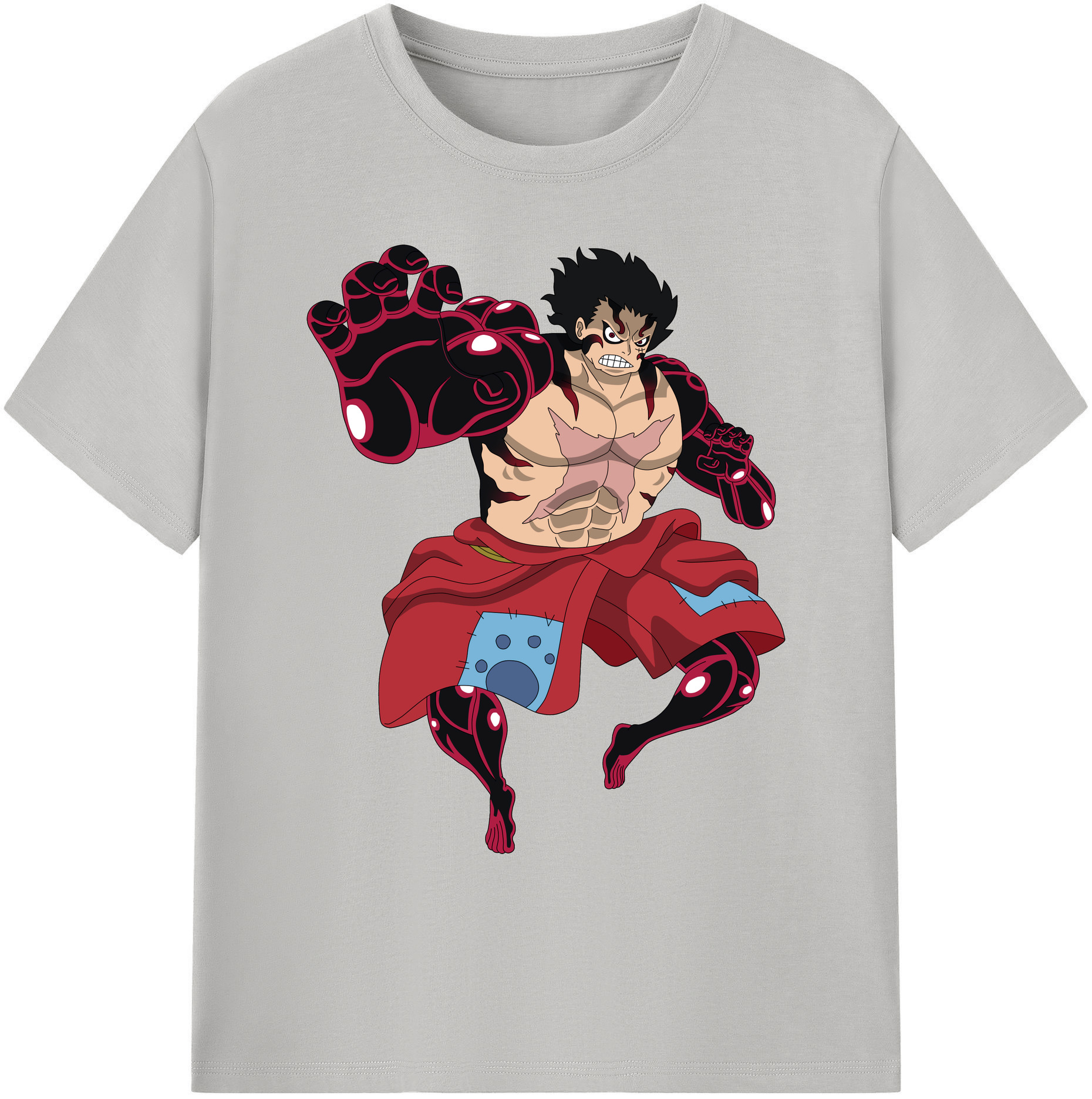 ワンピース モンキー・D・ルフィ ONE PIECE Monkey D. Luffy 綿100％ メンズ半袖Tシャツ｜肌触りやわらか＆通気性
