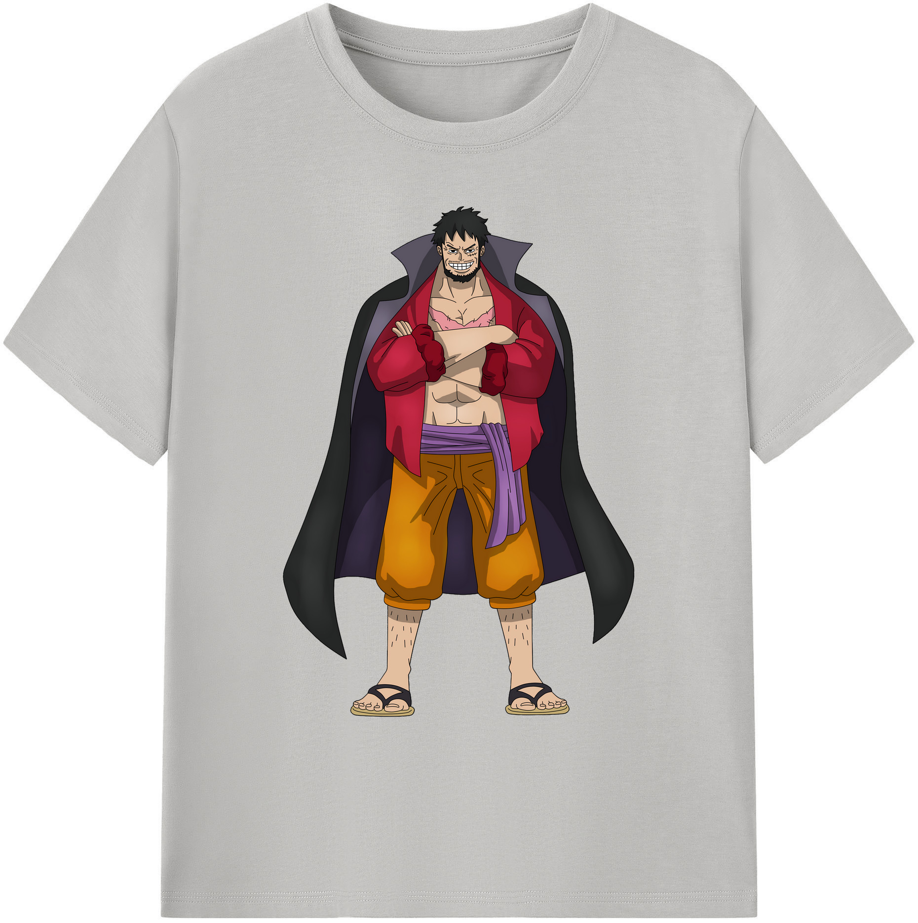 ワンピース モンキー・D・ルフィ ONE PIECE Monkey D. Luffy 綿100％ メンズ半袖Tシャツ｜肌触りやわらか＆通気性