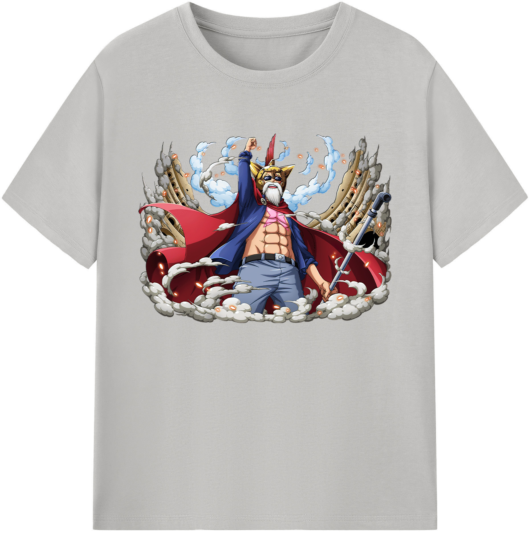 ワンピース モンキー・D・ルフィ ONE PIECE Monkey D. Luffy 綿100％ メンズ半袖Tシャツ｜肌触りやわらか＆通気性
