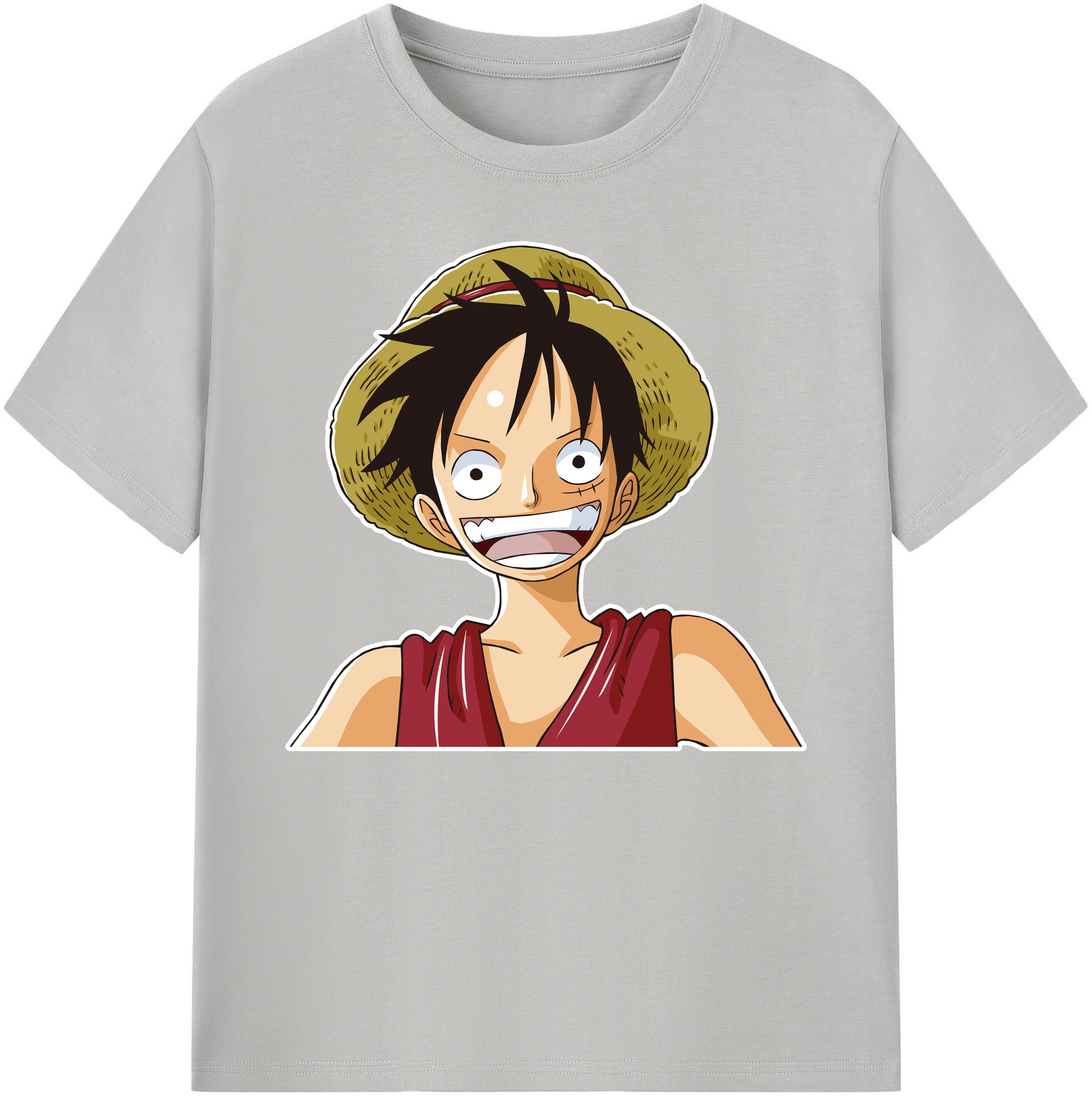 ワンピース モンキー・D・ルフィ ONE PIECE Monkey D. Luffy 綿100％ メンズ半袖Tシャツ｜肌触りやわらか＆通気性