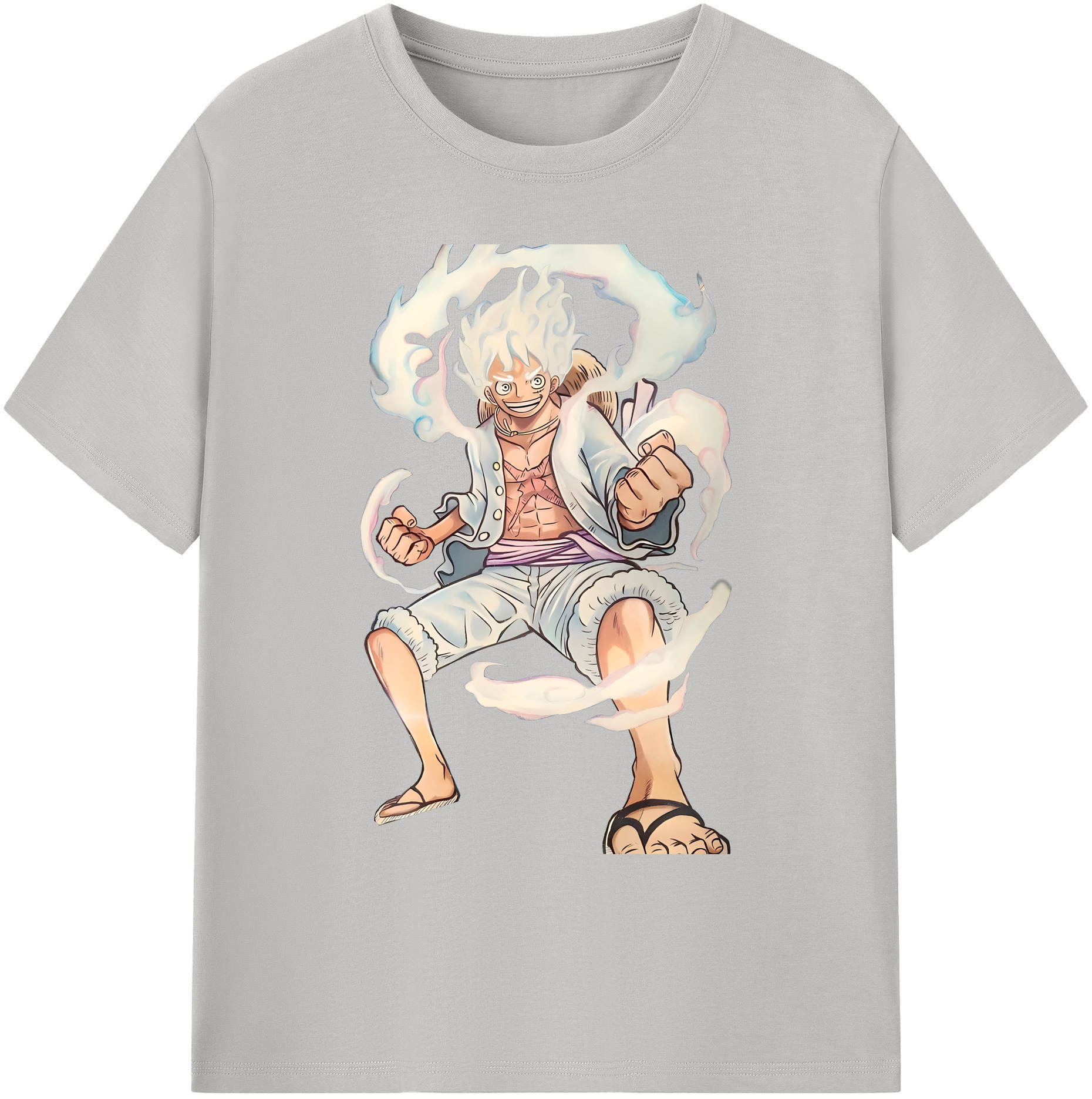 ワンピース モンキー・D・ルフィ ONE PIECE Monkey D. Luffy 綿100％ メンズ半袖Tシャツ｜肌触りやわらか＆通気性