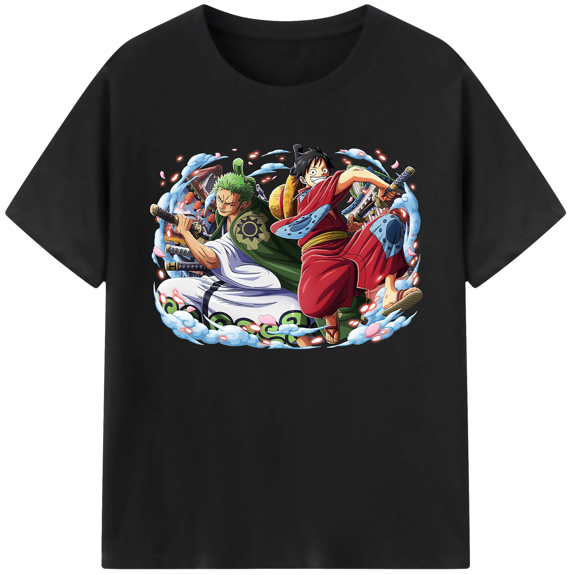 ワンピース モンキー・D・ルフィ ONE PIECE Monkey D. Luffy 綿100％ メンズ半袖Tシャツ｜肌触りやわらか＆通気性