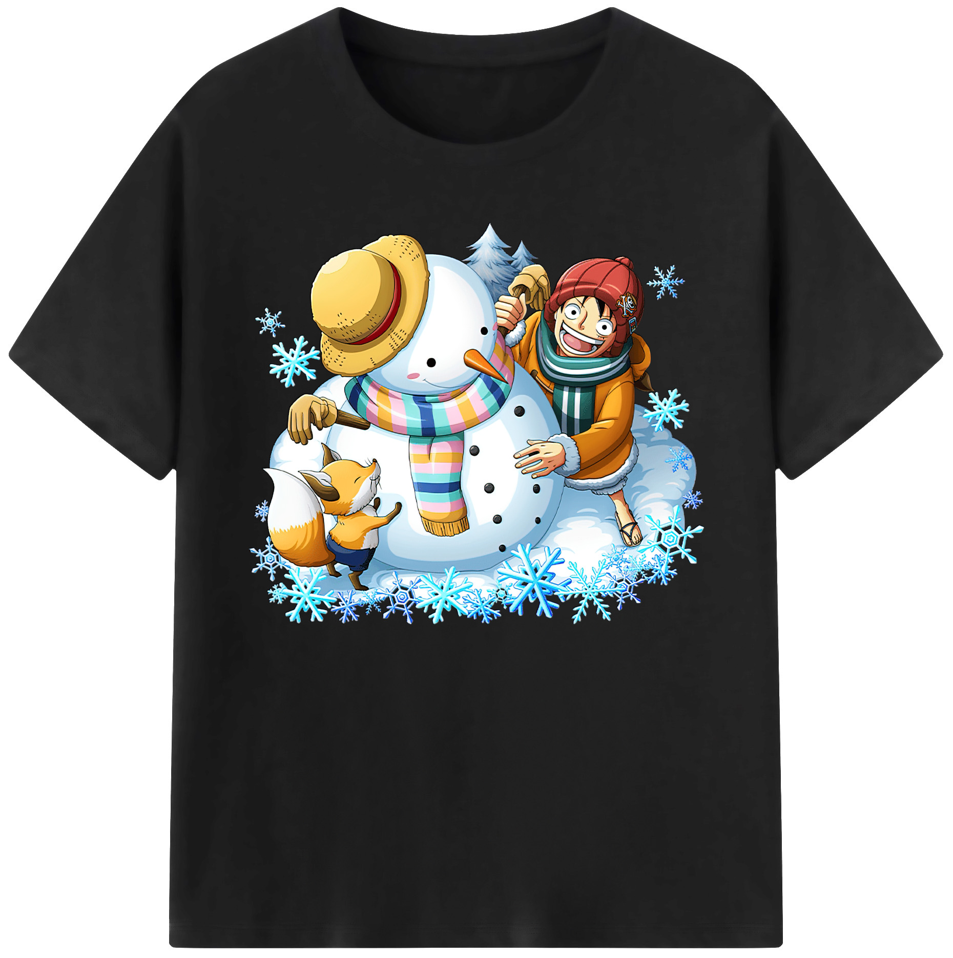 ワンピース モンキー・D・ルフィ ONE PIECE Monkey D. Luffy 綿100％ メンズ半袖Tシャツ｜肌触りやわらか＆通気性