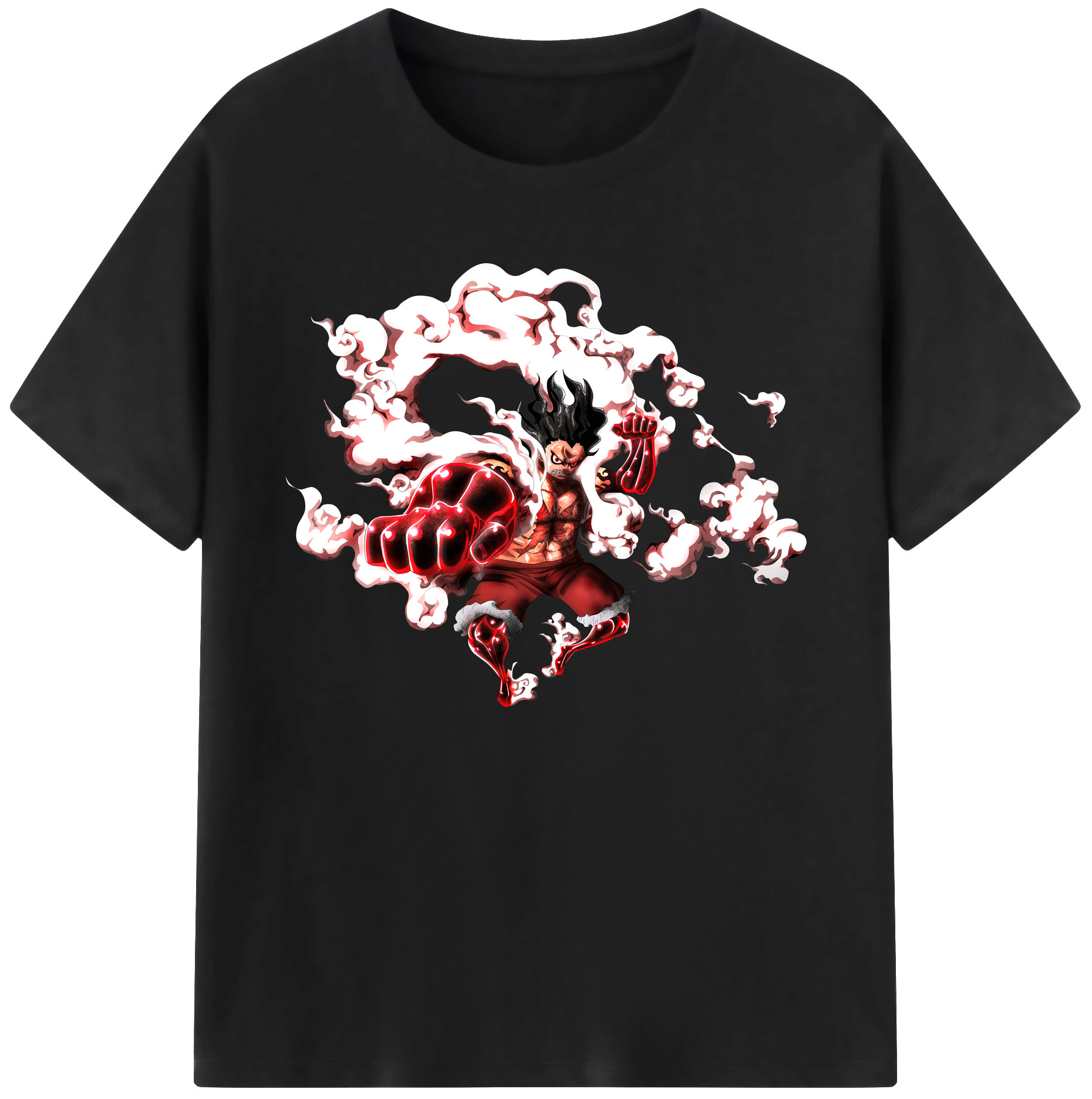 ワンピース モンキー・D・ルフィ ONE PIECE Monkey D. Luffy 綿100％ メンズ半袖Tシャツ｜肌触りやわらか＆通気性