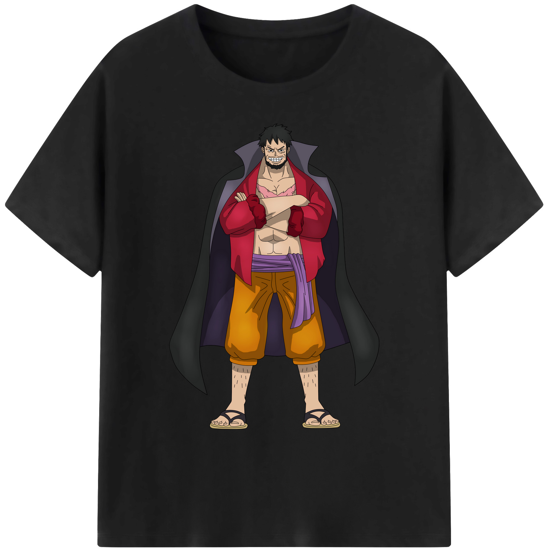 ワンピース モンキー・D・ルフィ ONE PIECE Monkey D. Luffy 綿100％ メンズ半袖Tシャツ｜肌触りやわらか＆通気性