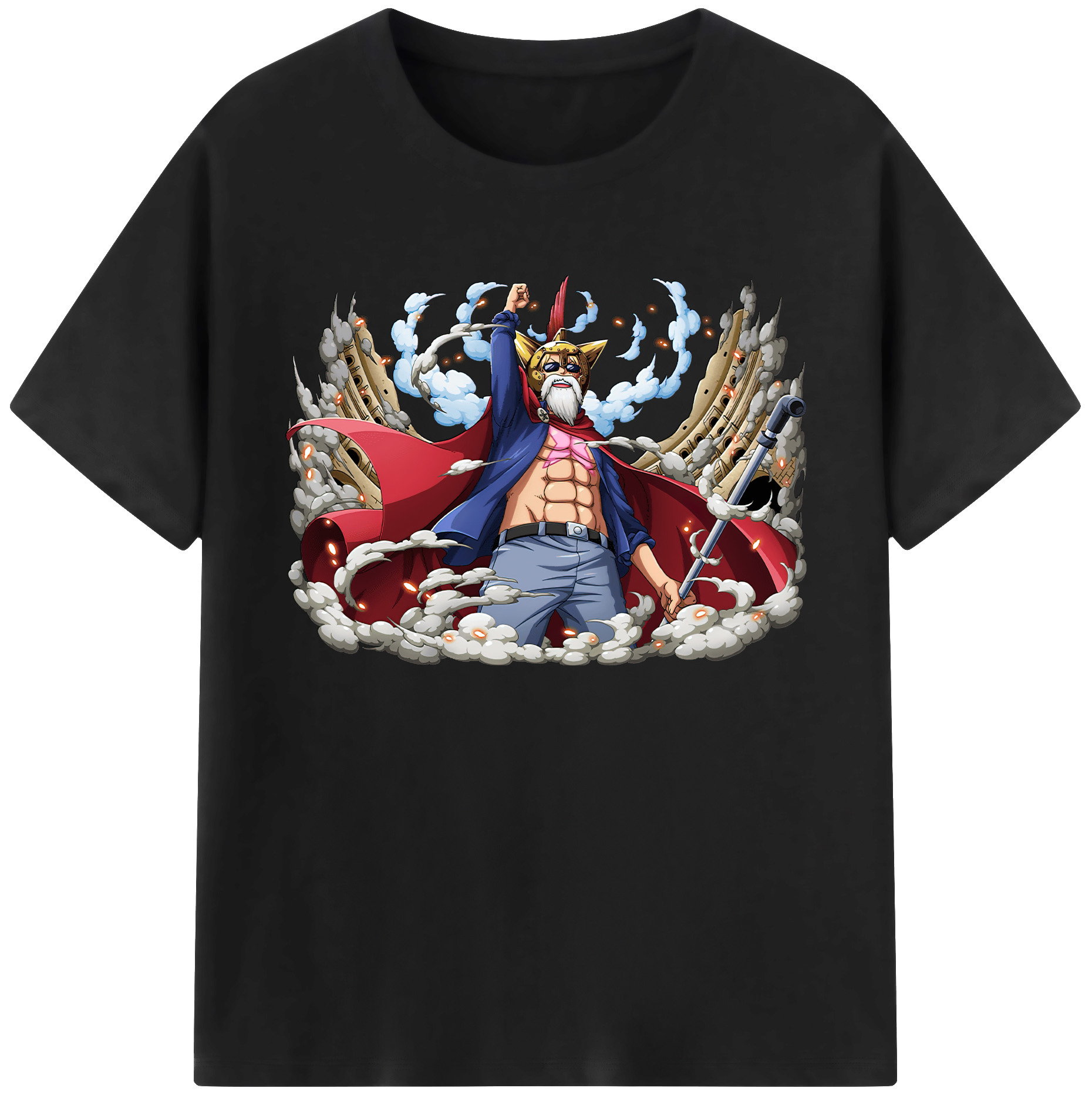 ワンピース モンキー・D・ルフィ ONE PIECE Monkey D. Luffy 綿100％ メンズ半袖Tシャツ｜肌触りやわらか＆通気性