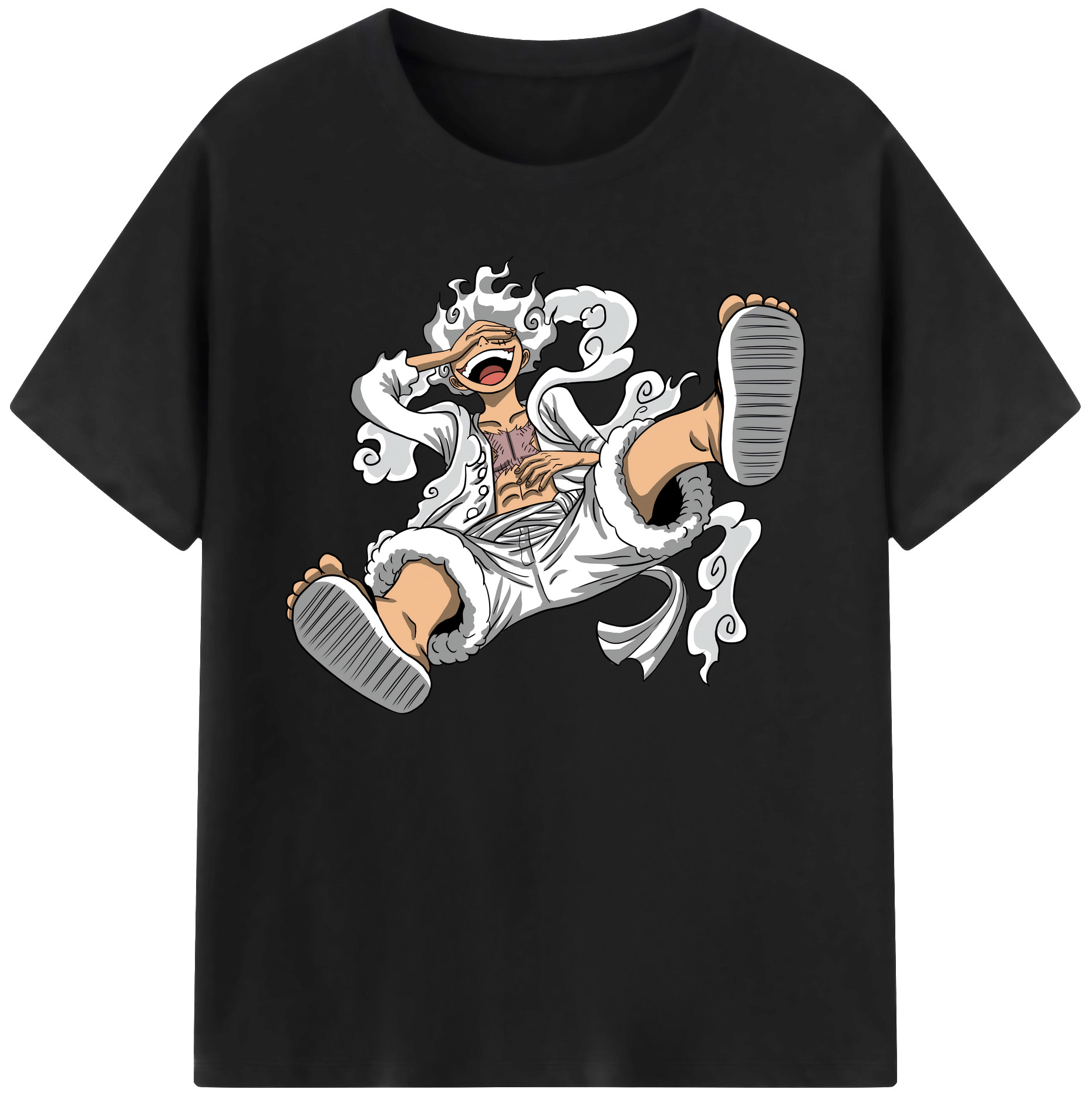 ワンピース モンキー・D・ルフィ ONE PIECE Monkey D. Luffy 綿100％ メンズ半袖Tシャツ｜肌触りやわらか＆通気性