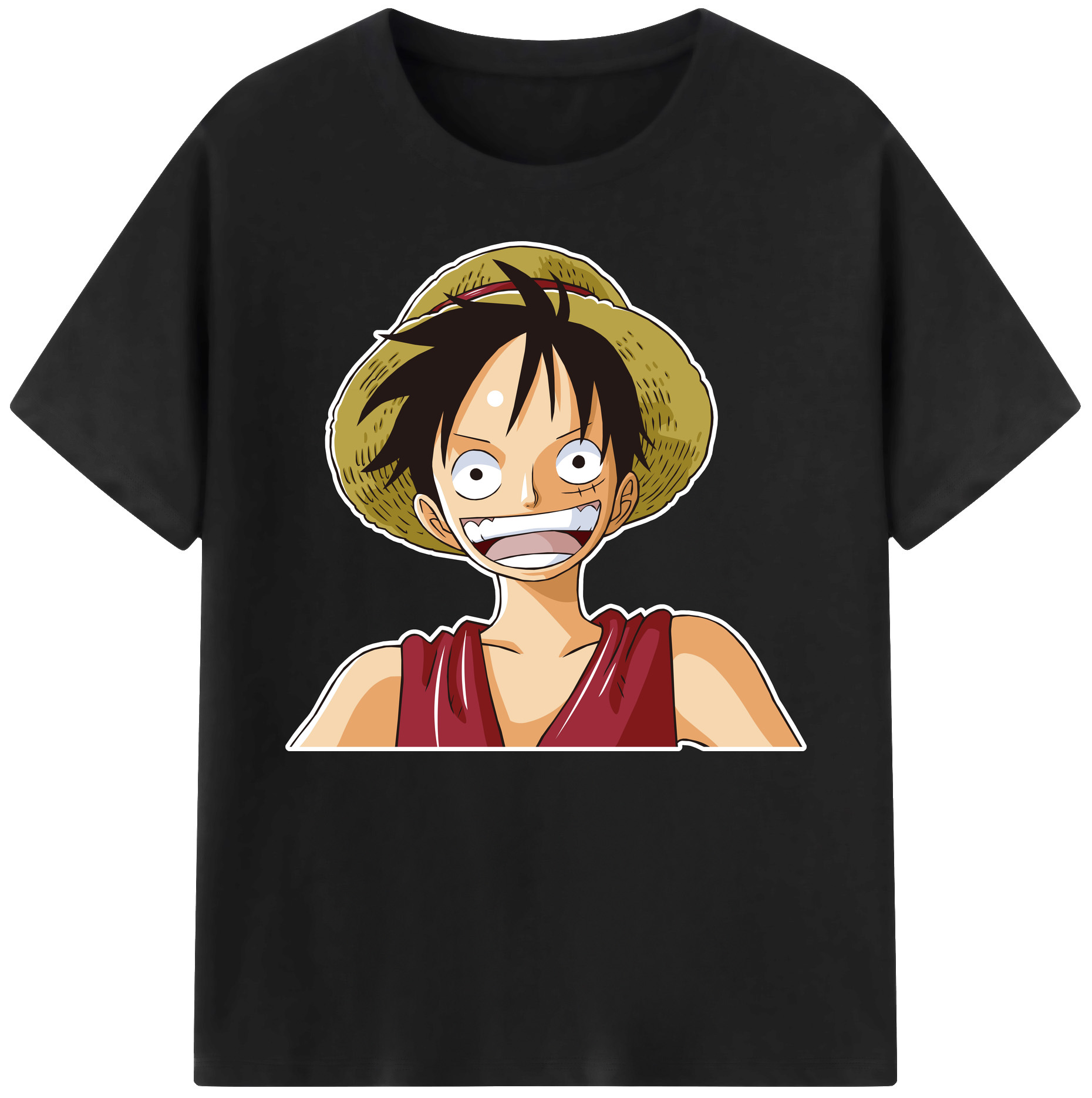 ワンピース モンキー・D・ルフィ ONE PIECE Monkey D. Luffy 綿100％ メンズ半袖Tシャツ｜肌触りやわらか＆通気性