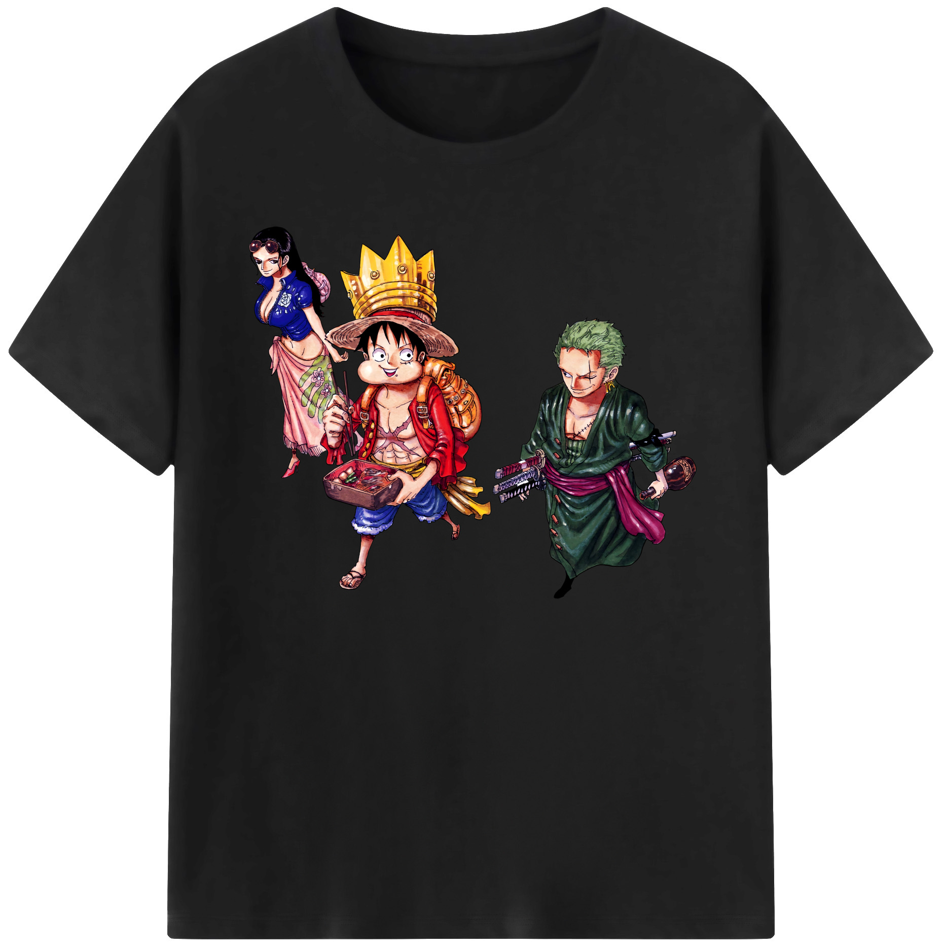 ワンピース モンキー・D・ルフィ ONE PIECE Monkey D. Luffy 綿100％ メンズ半袖Tシャツ｜肌触りやわらか＆通気性