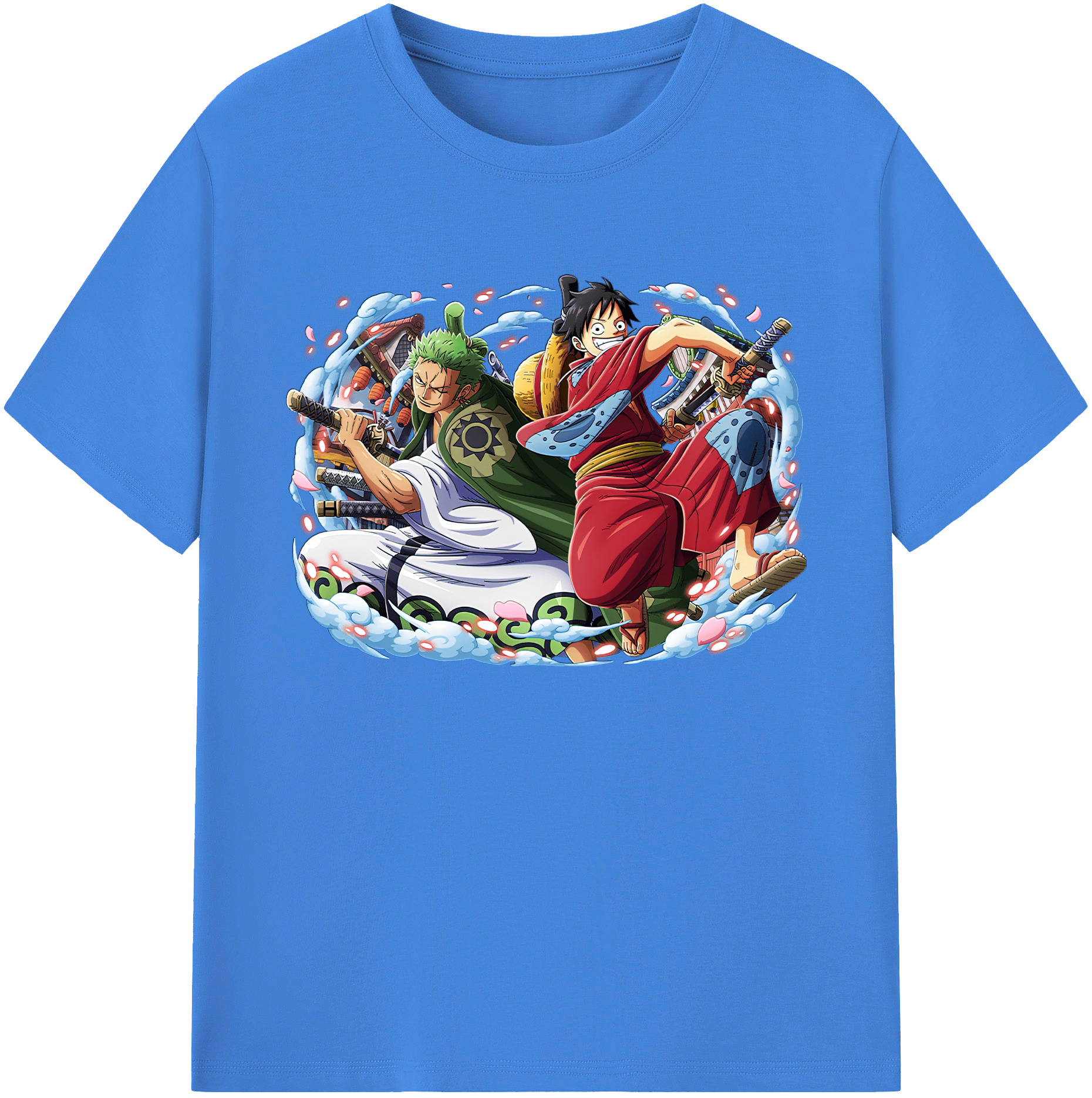 ワンピース モンキー・D・ルフィ ONE PIECE Monkey D. Luffy 綿100％ メンズ半袖Tシャツ｜肌触りやわらか＆通気性