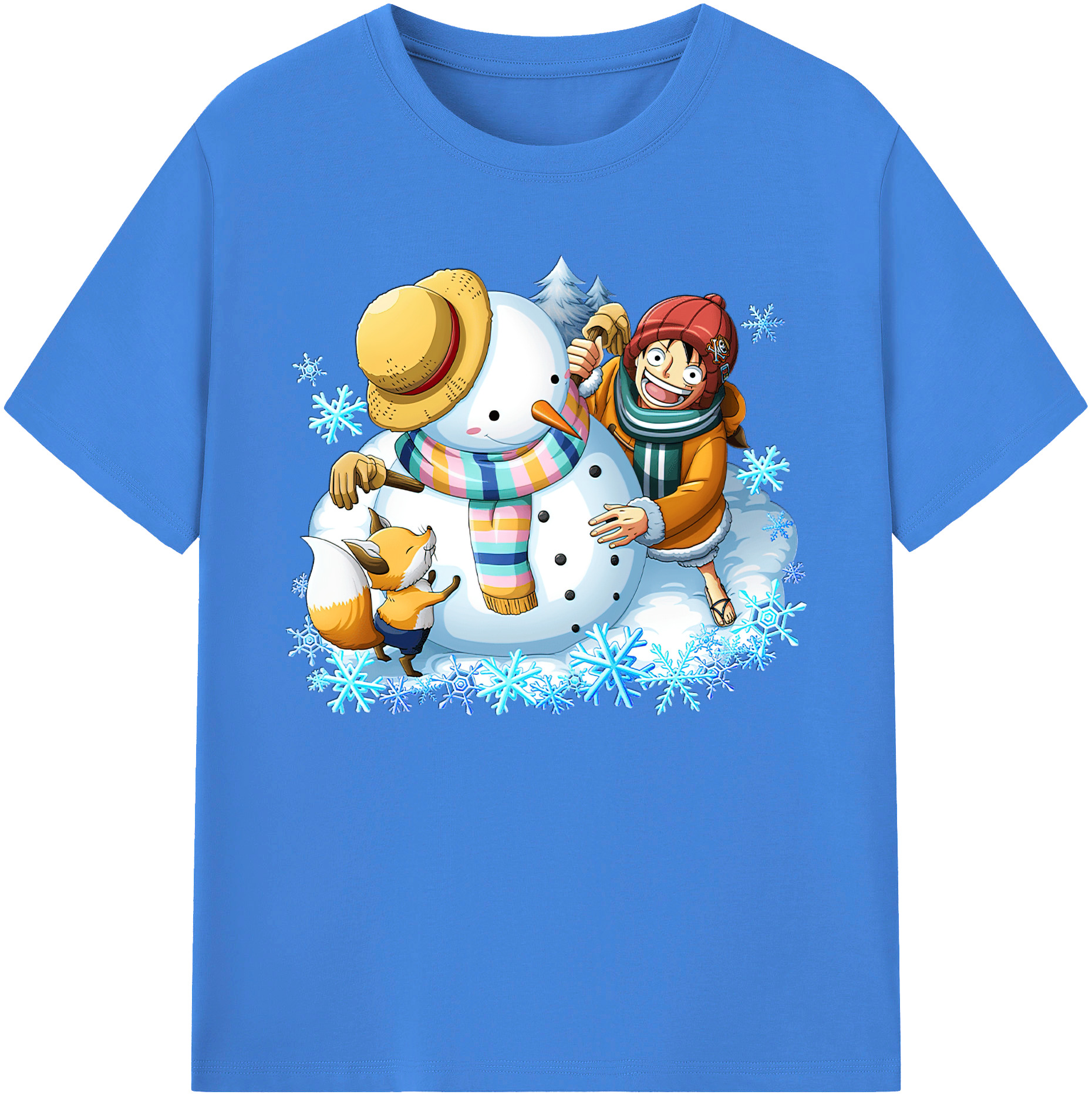 ワンピース モンキー・D・ルフィ ONE PIECE Monkey D. Luffy 綿100％ メンズ半袖Tシャツ｜肌触りやわらか＆通気性