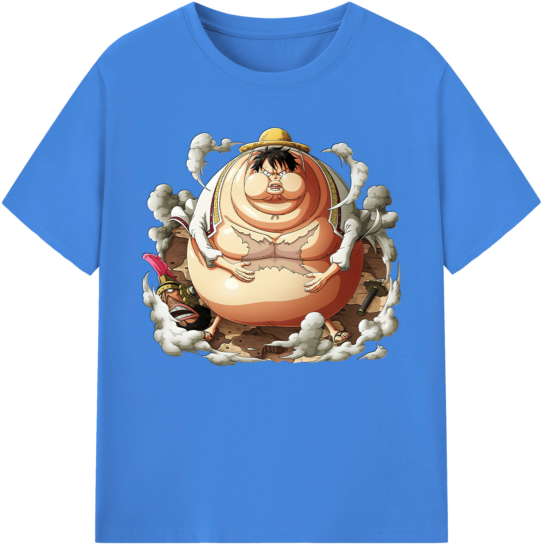 ワンピース モンキー・D・ルフィ ONE PIECE Monkey D. Luffy 綿100％ メンズ半袖Tシャツ｜肌触りやわらか＆通気性