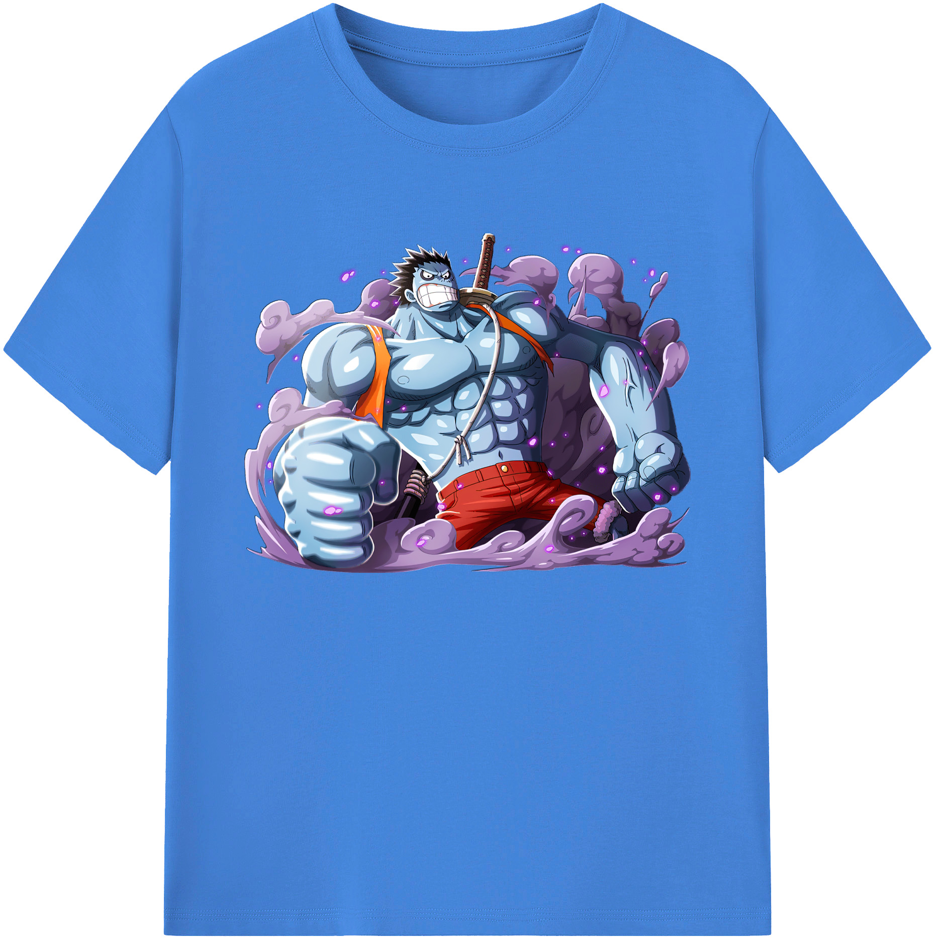 ワンピース モンキー・D・ルフィ ONE PIECE Monkey D. Luffy 綿100％ メンズ半袖Tシャツ｜肌触りやわらか＆通気性