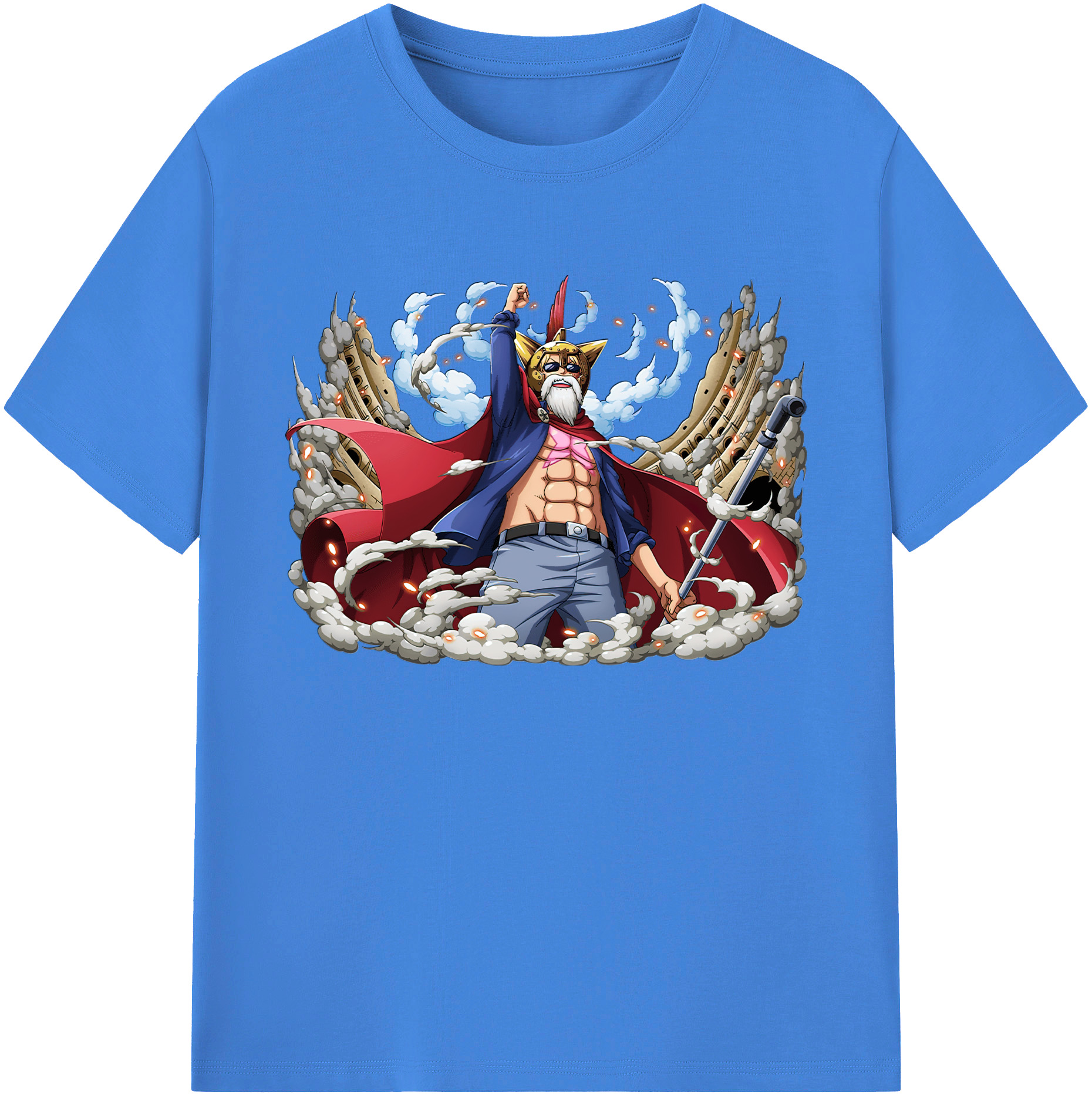 ワンピース モンキー・D・ルフィ ONE PIECE Monkey D. Luffy 綿100％ メンズ半袖Tシャツ｜肌触りやわらか＆通気性
